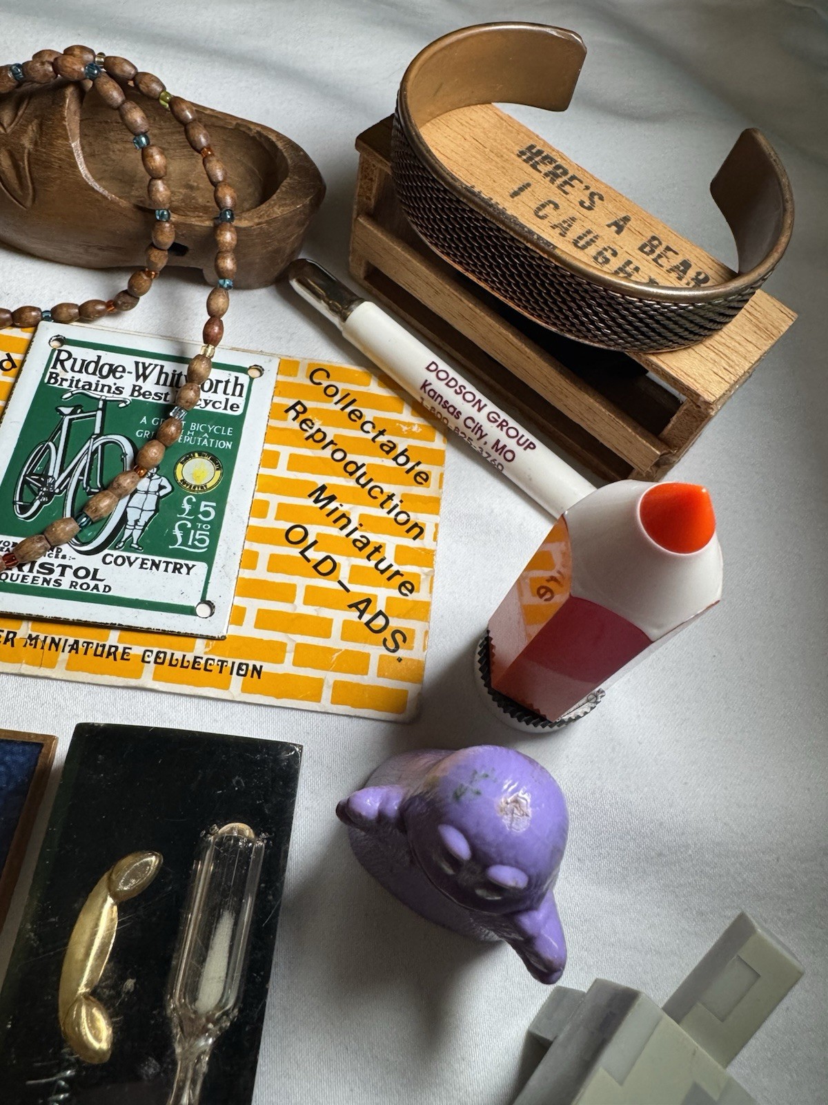 Vintage to Now Junk Drawer Lot Trinkets Treasure Ray Ban Case Sterling Top Hat