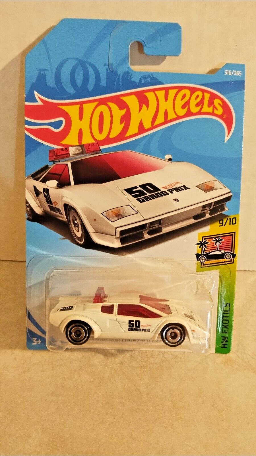 HOT WHEELS LAMBORGHINI COUNTACH PACE CAR HW EXOTICS #9/10 DIECAST 1:64 SCALE
