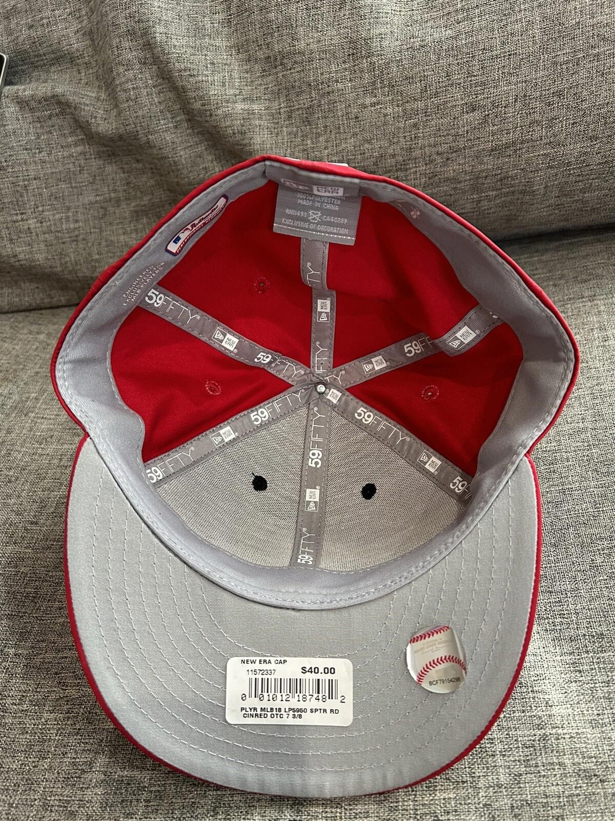 MLB Cincinnati Reds New Era 59FIFTY Pro Light 2018 Spring Training Hat 7 3/8