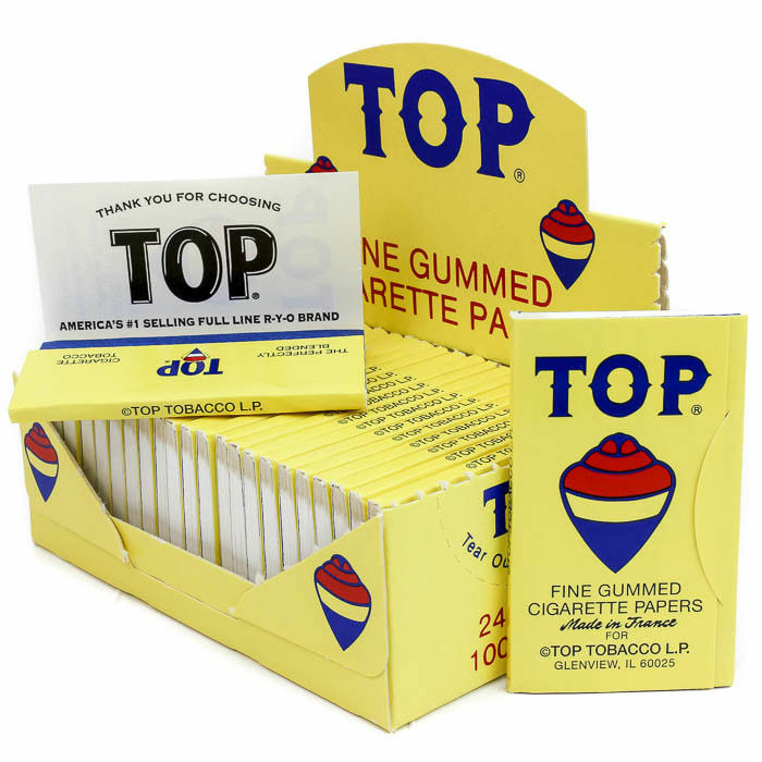 TOP Single Wide Rolling Papers – 10 PACKS – Fine Gummed RYO
