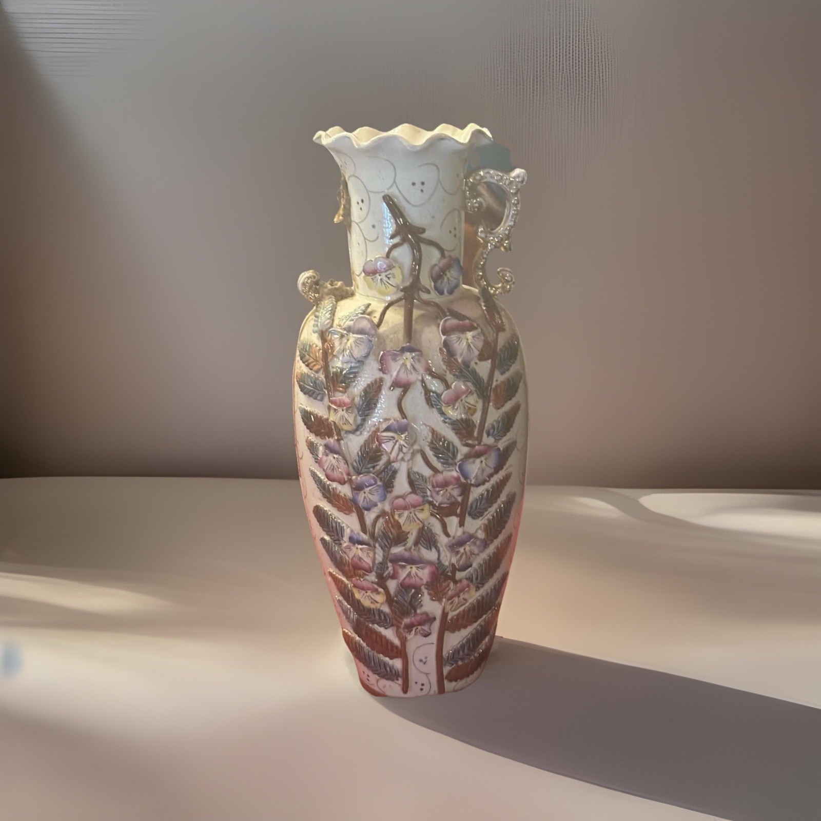 Antique Beautiful Intricate Vase Made In England. A Collectors Dream