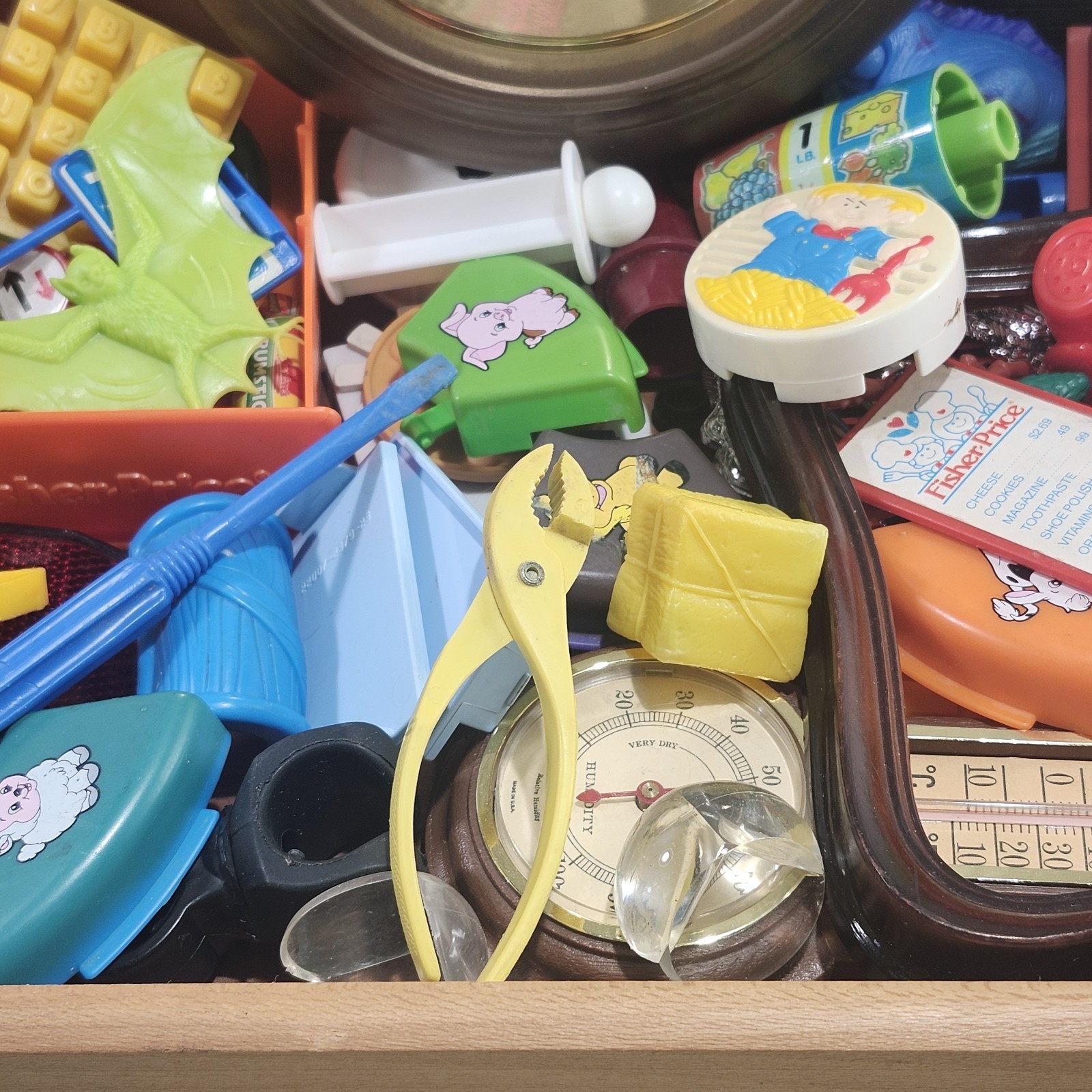 Junk Drawer Plastic Bits and Pieces Salvage Assemblage Art 75+pcs