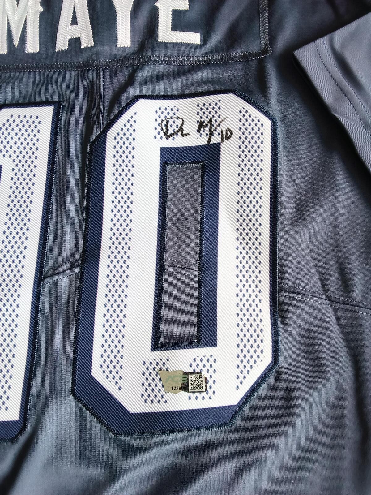Drake Maye Signed Autographed New England Patriots Football Jersey w/ ACE COA