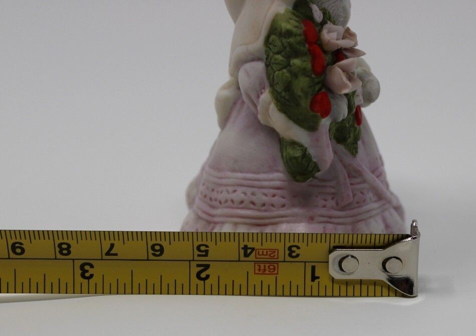 Vintage Schmid Kitty Cucumber Figurine Priscilla 1985 Cat Rose Hat Porcelain