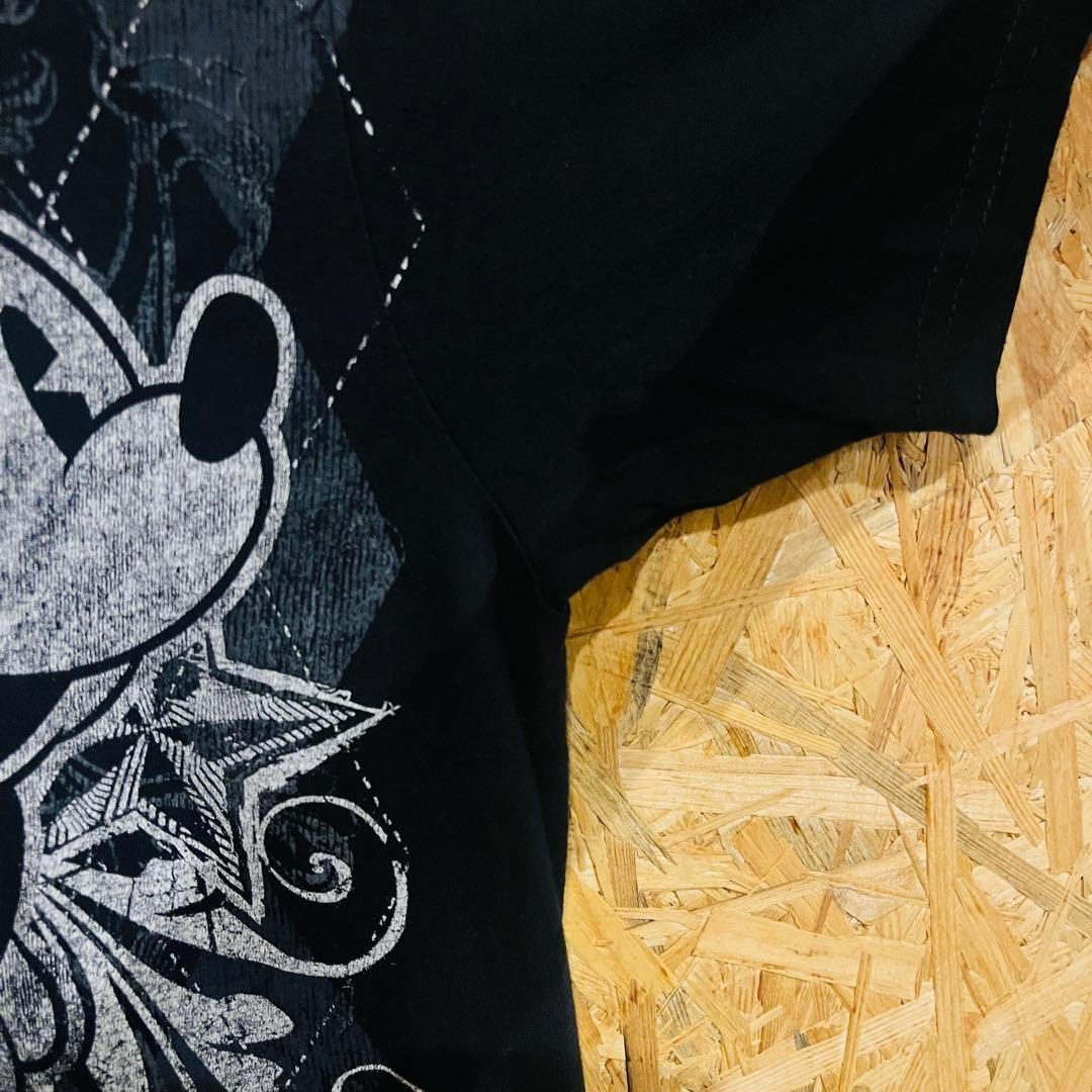 [Official] Disney Mickey Mouse T-shirt L Black Monotone Made in Mexico