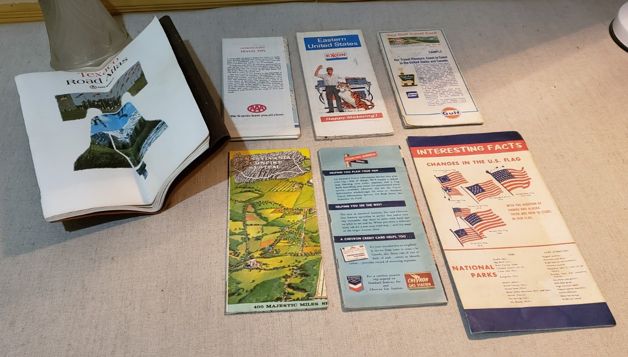 VINTAGE DESK DRAWER FINDS MAPS MENUS CALENDARS POLITICAL SATIRE SEE DESCRIPTION