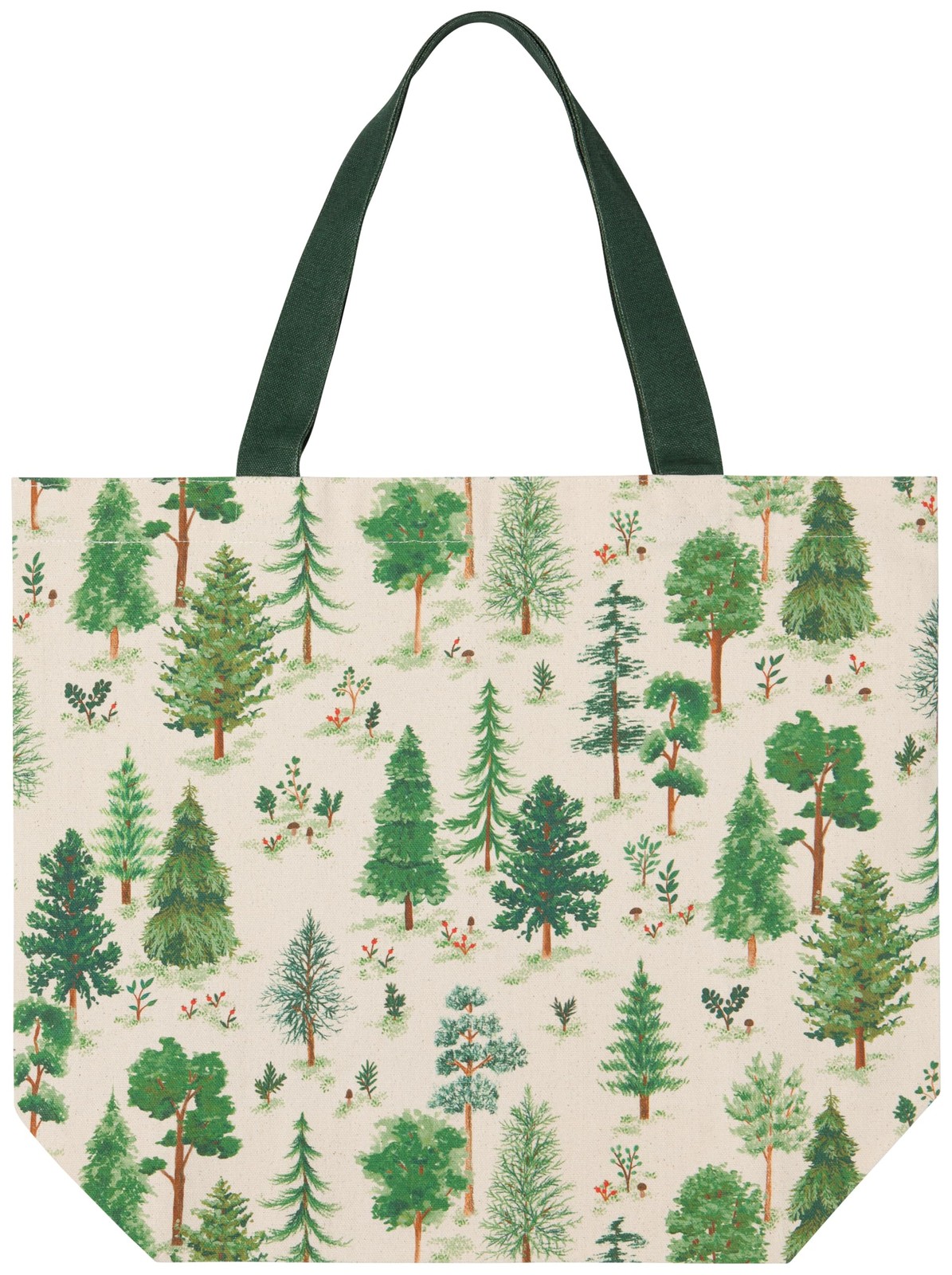 Now Designs Woodland Printed Reusable Cotton Tote Bag, 15 x 18 inch