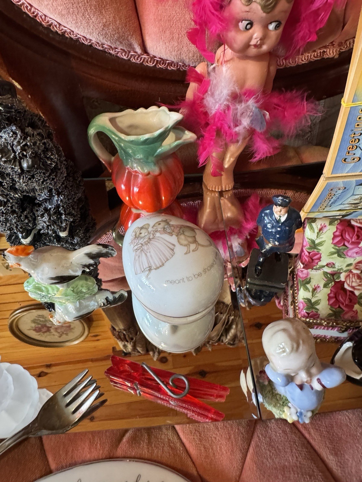 Vintage Junk Drawer Lot Of Figurines, Trinket Boxes, Collectibles Free Shipping