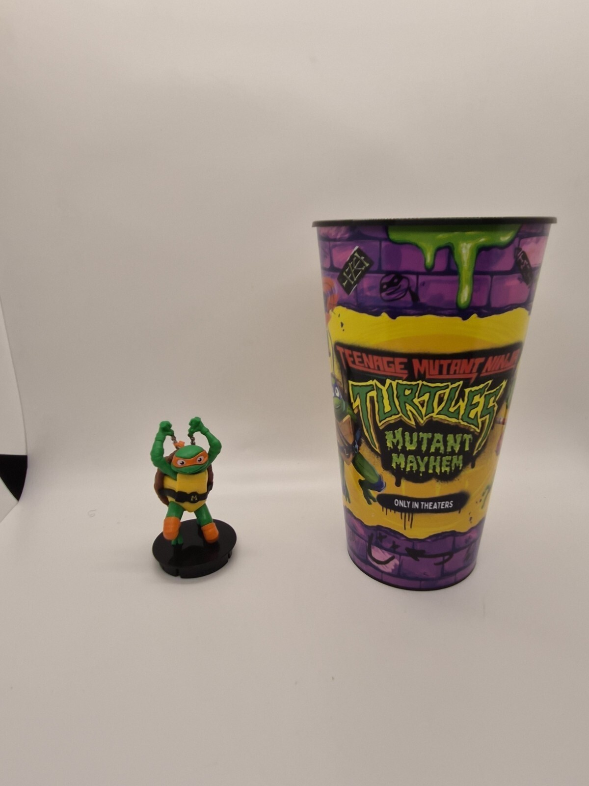 AMC TMNT Mutant Mayhem Popcorn Tin Bucket With Cup And Figure
