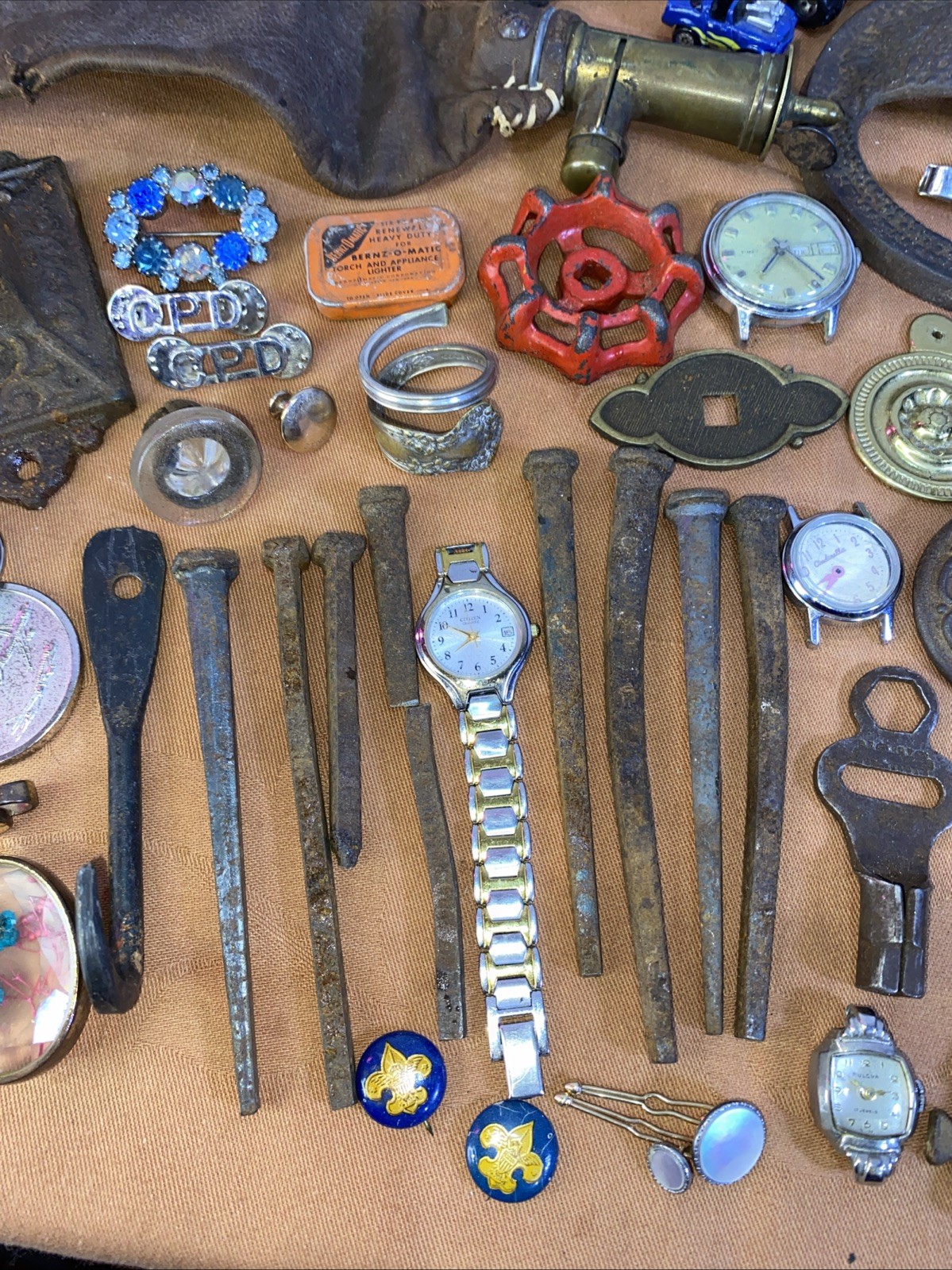 Vintage Junk Drawer Lot 1800’s 1900’s Sterling Silver WW1 Victorian