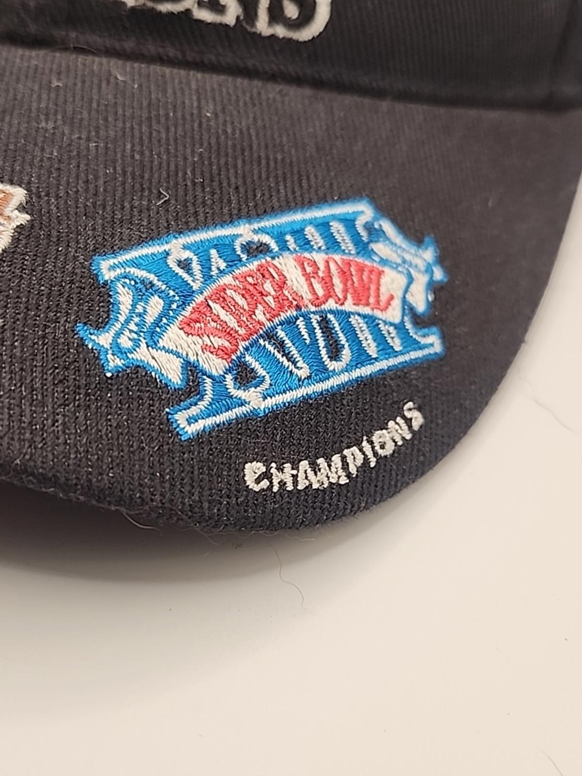 Vtg Oakland Raiders NFL Reebok 3X Super Bowl Champions Cap Hat Rare Faded