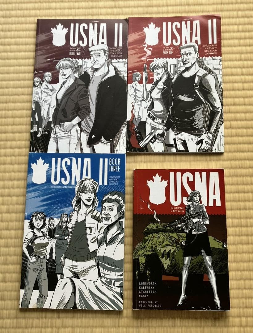 Usna Comics Signed Set 4 Vols American Canadian Future U.S.N.A. Used