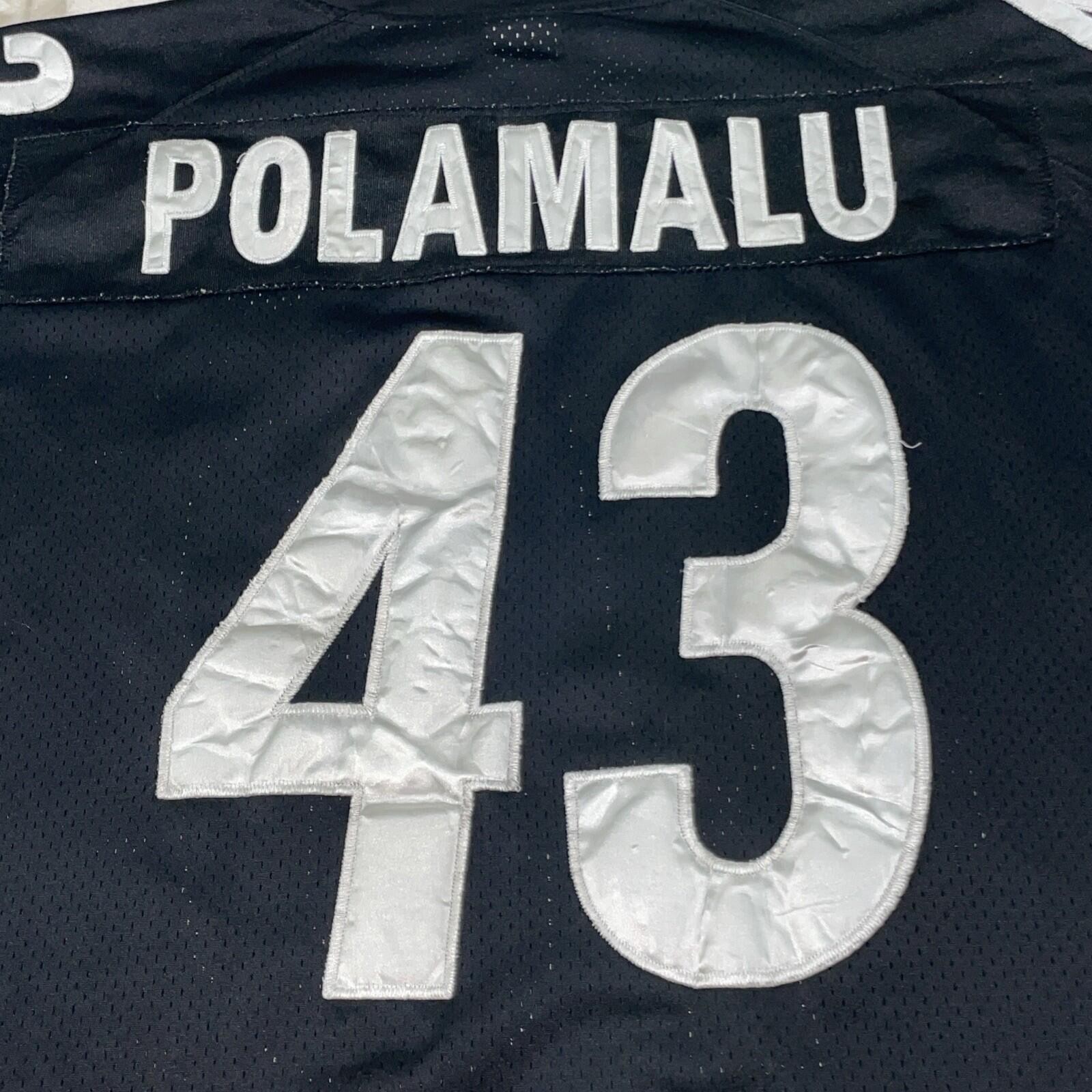Vintage Pittsburgh Steelers Troy Polamalu #44 Reebok On Field Jersey Size 56