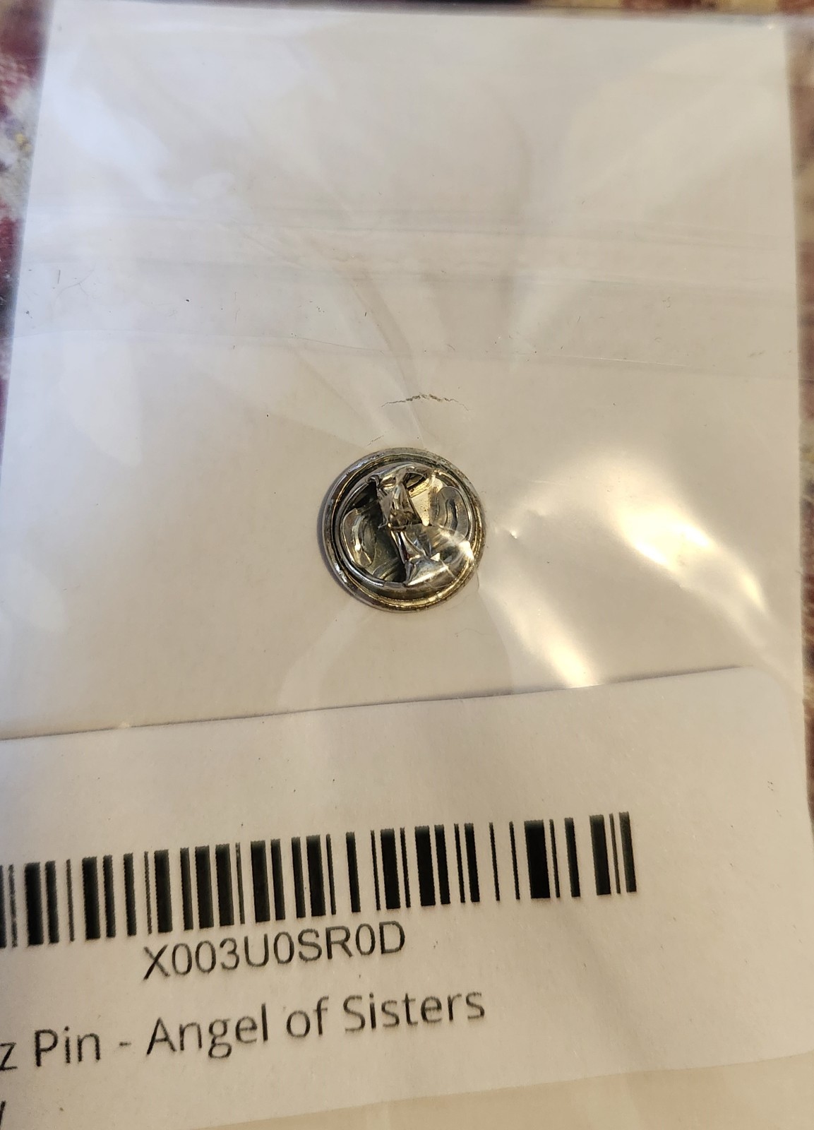 Ganz Pin – Angel of Sisters Purple and silver colored