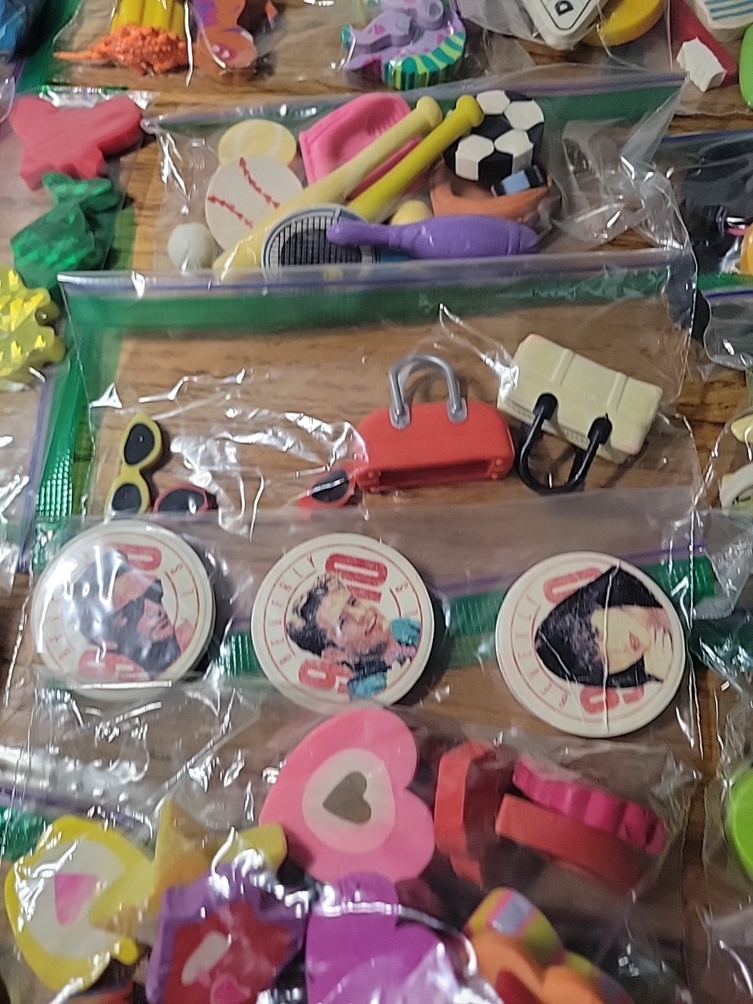 Lot Of 125+ Vintage Novelty Erasers And A Few Figurines Pre-Sorted by Like Items