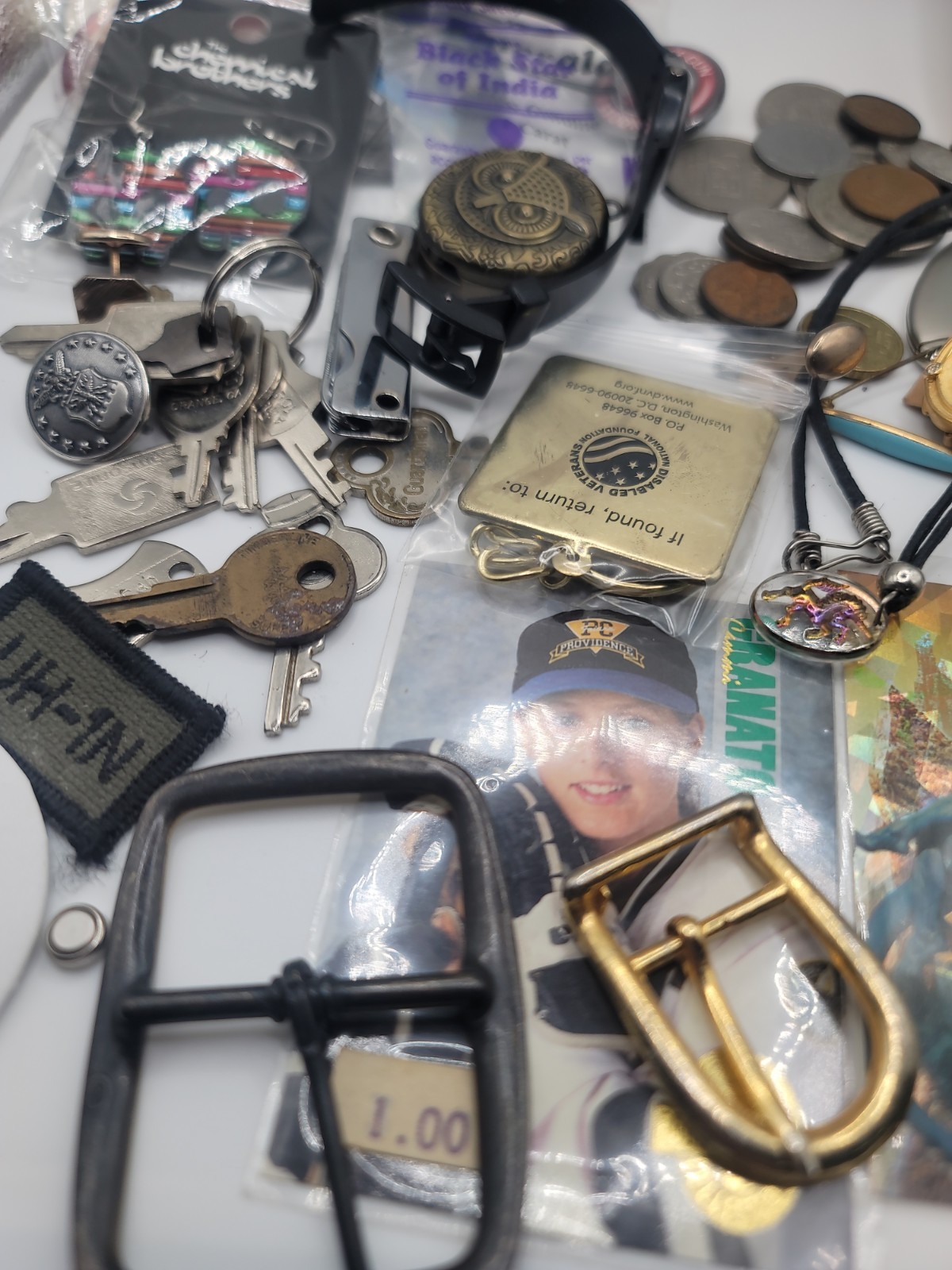 Huge Junk Drawer Lot Vintage Keys, Coins, Jewelry, And More