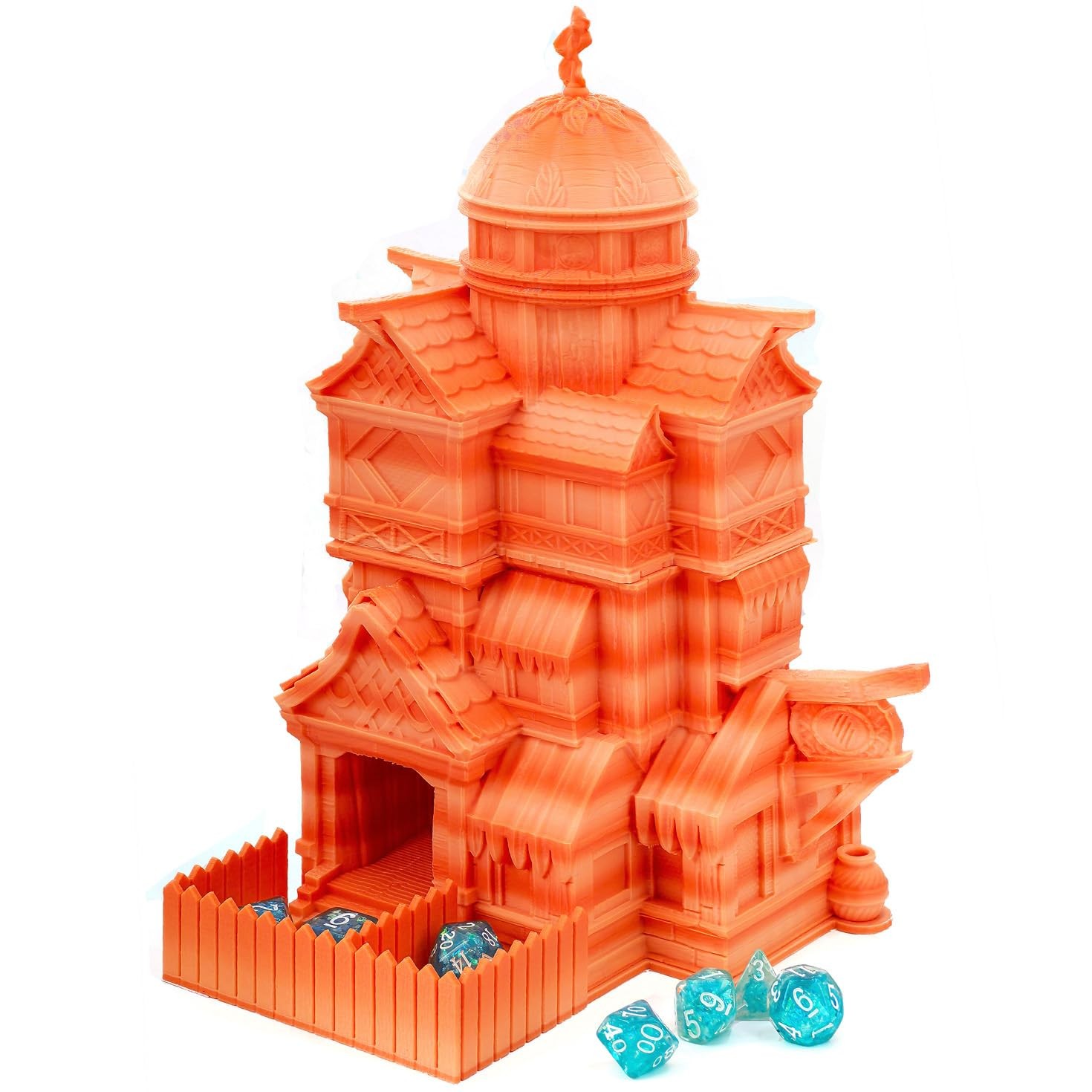3D Printed Spiral Castle Dice Tower for D&D RPG Wargaming Tabletop Dice Roller