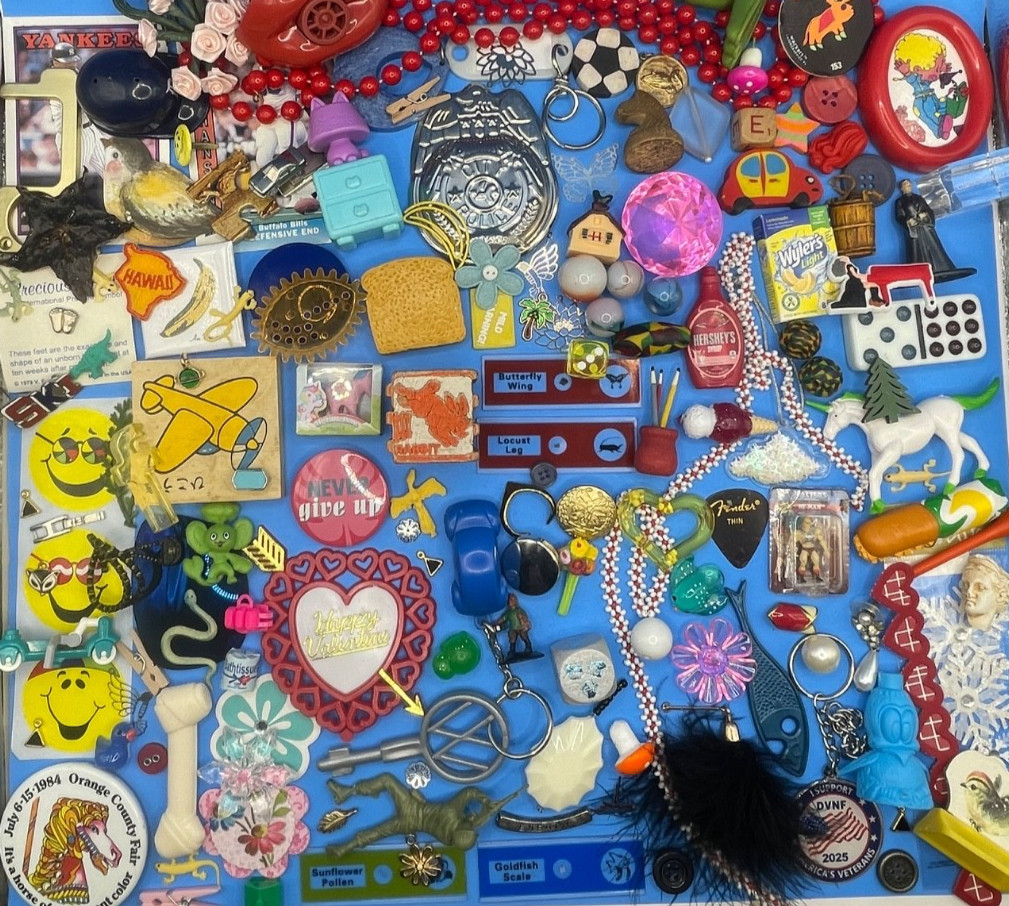 Fun, Quirky, Junk, Found Objects, Mixed AssemblagebCurio Art DIY Lot Trinkets 4B