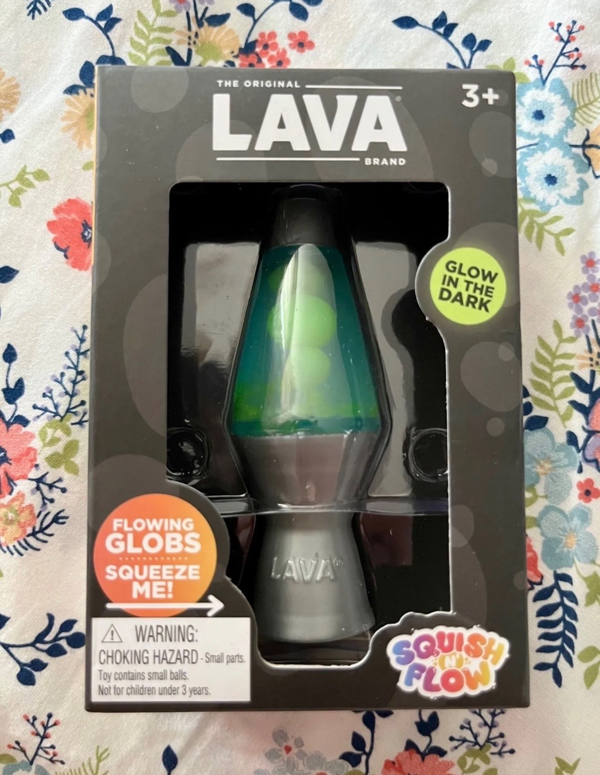 Schylling Lava Squish N Flow Squishy Toy Glow in Dark Lava Lamp Needoh