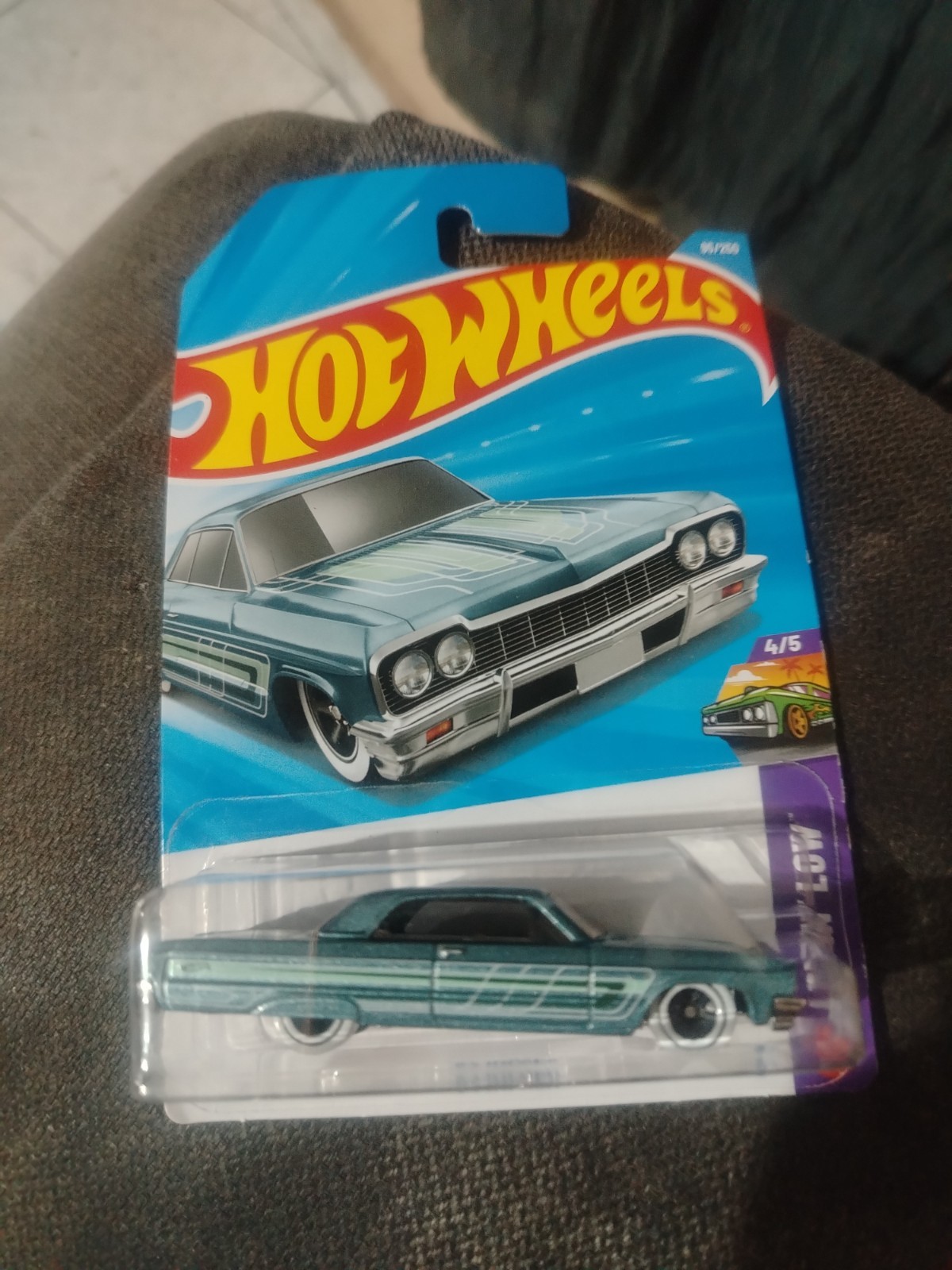 Hot Wheels 1964 Chevrolet Impala HW LOW 1:64 Diecast Blue Lowrider Car