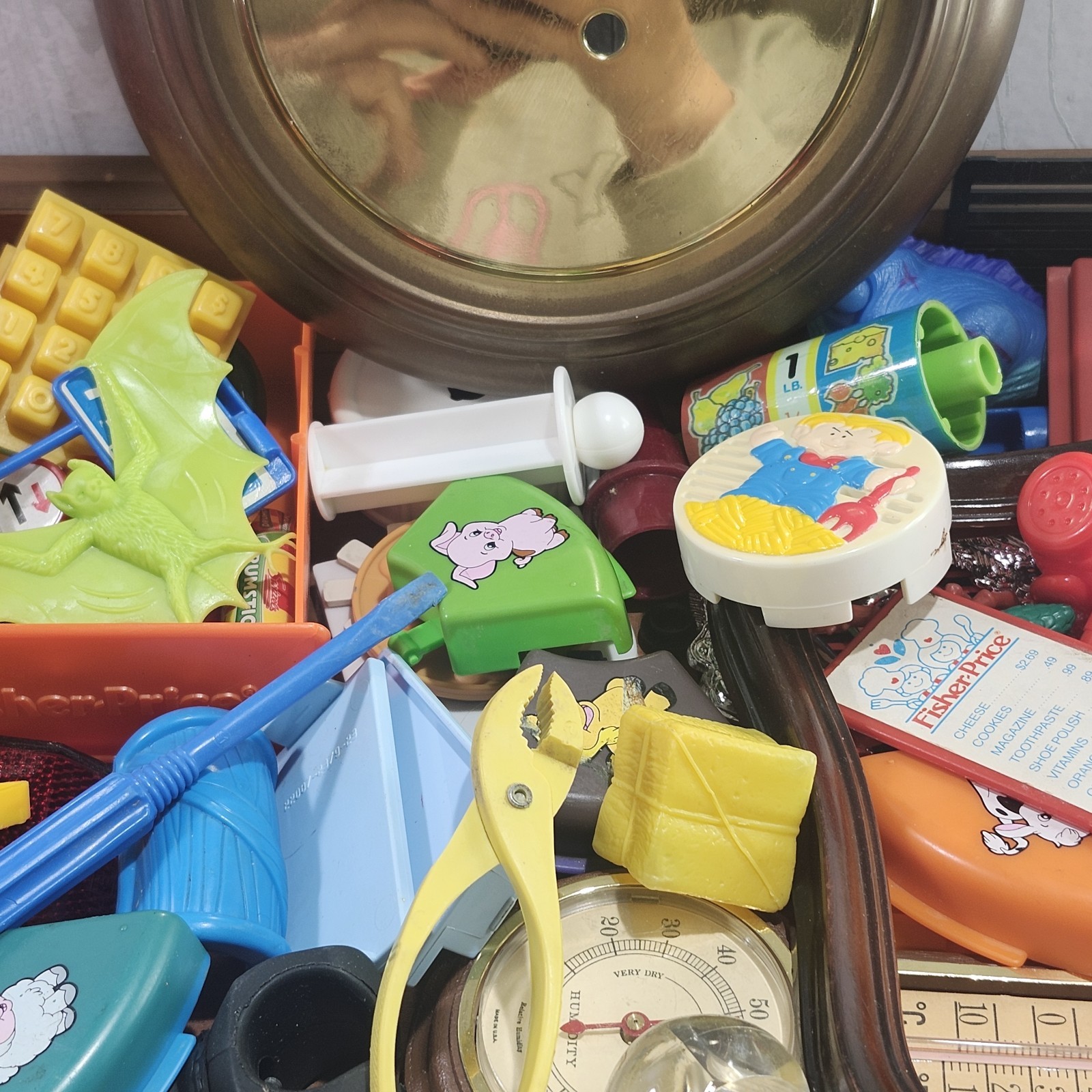 Junk Drawer Plastic Bits and Pieces Salvage Assemblage Art 75+pcs