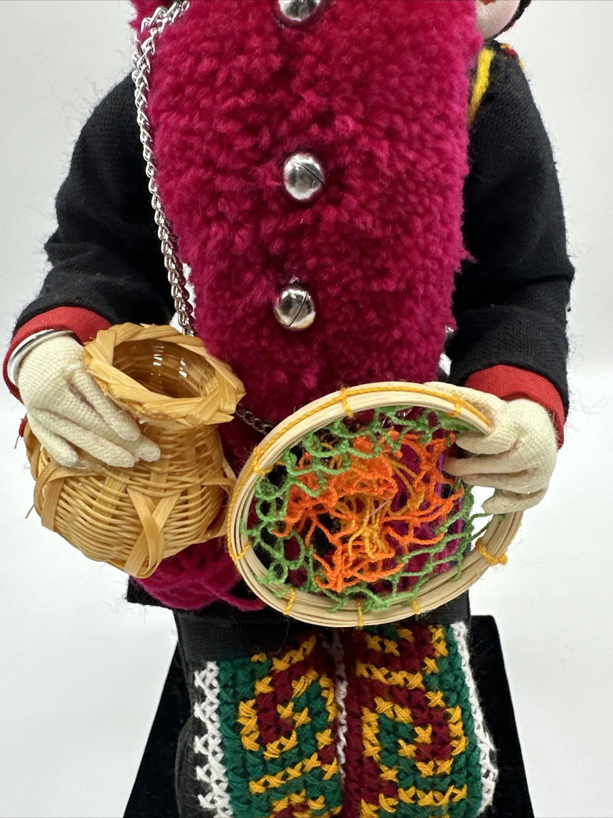 Vintage Thailand Yao Hill Tribe Doll 10″ Folk Art Handmade Vanida S. Mongkhon