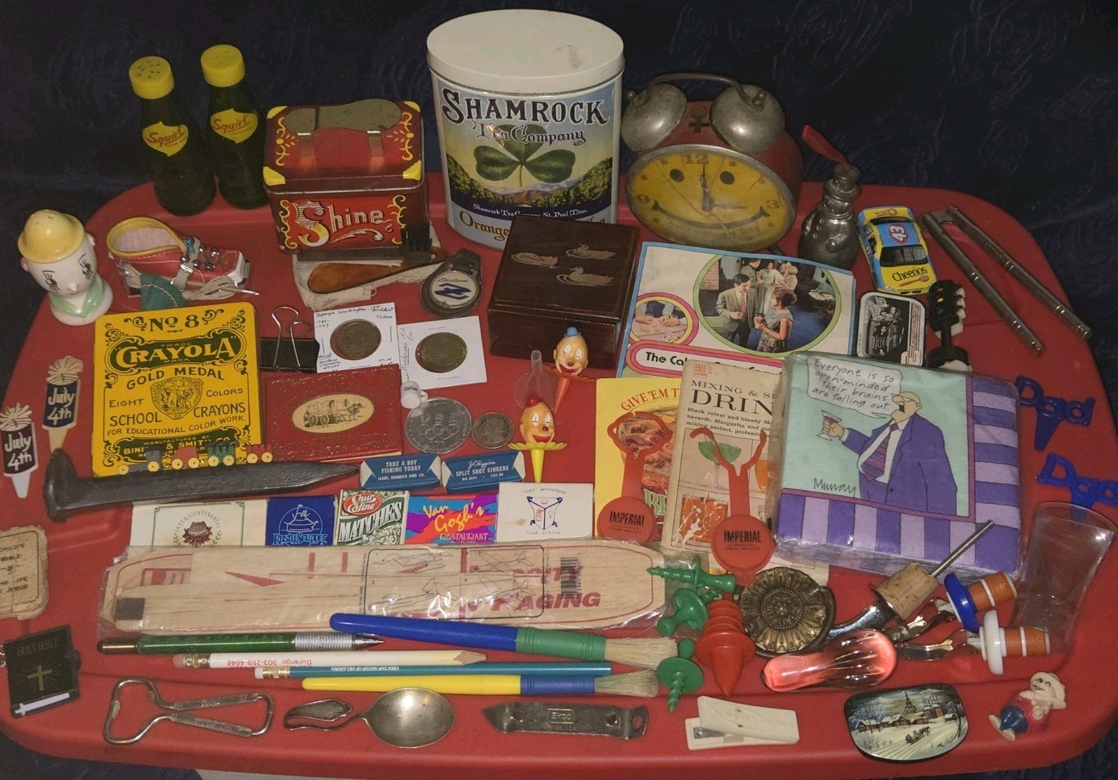 Grandpas Vintage Junk Drawer Lot~Random Misc Collectables Knick knacks & More