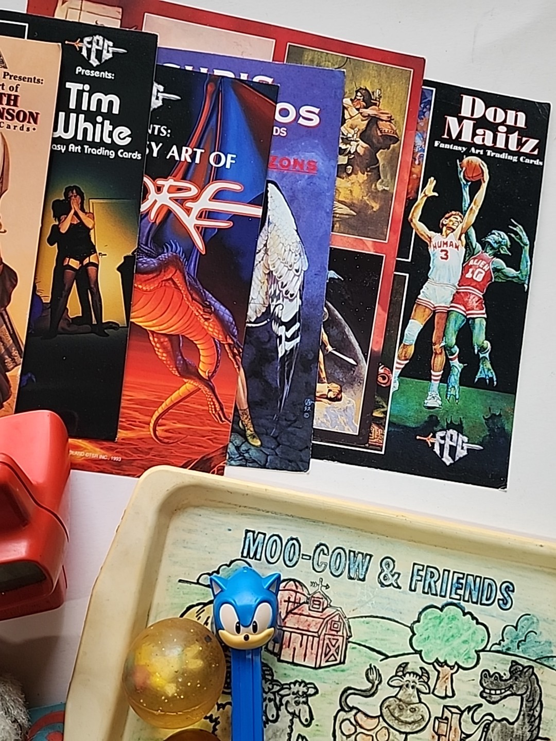 Large Junk Drawer Lot Records Comics Cameras Phones Cards VHS Cds Games Ephemera