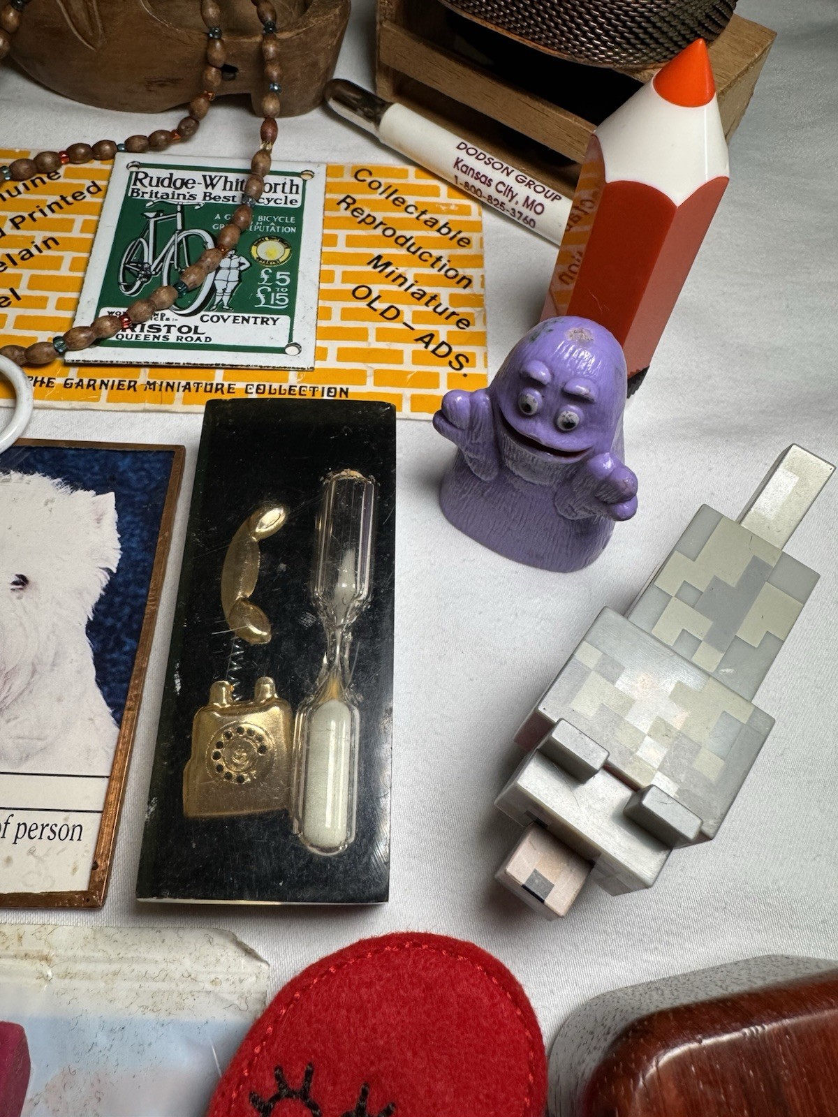 Vintage to Now Junk Drawer Lot Trinkets Treasure Ray Ban Case Sterling Top Hat