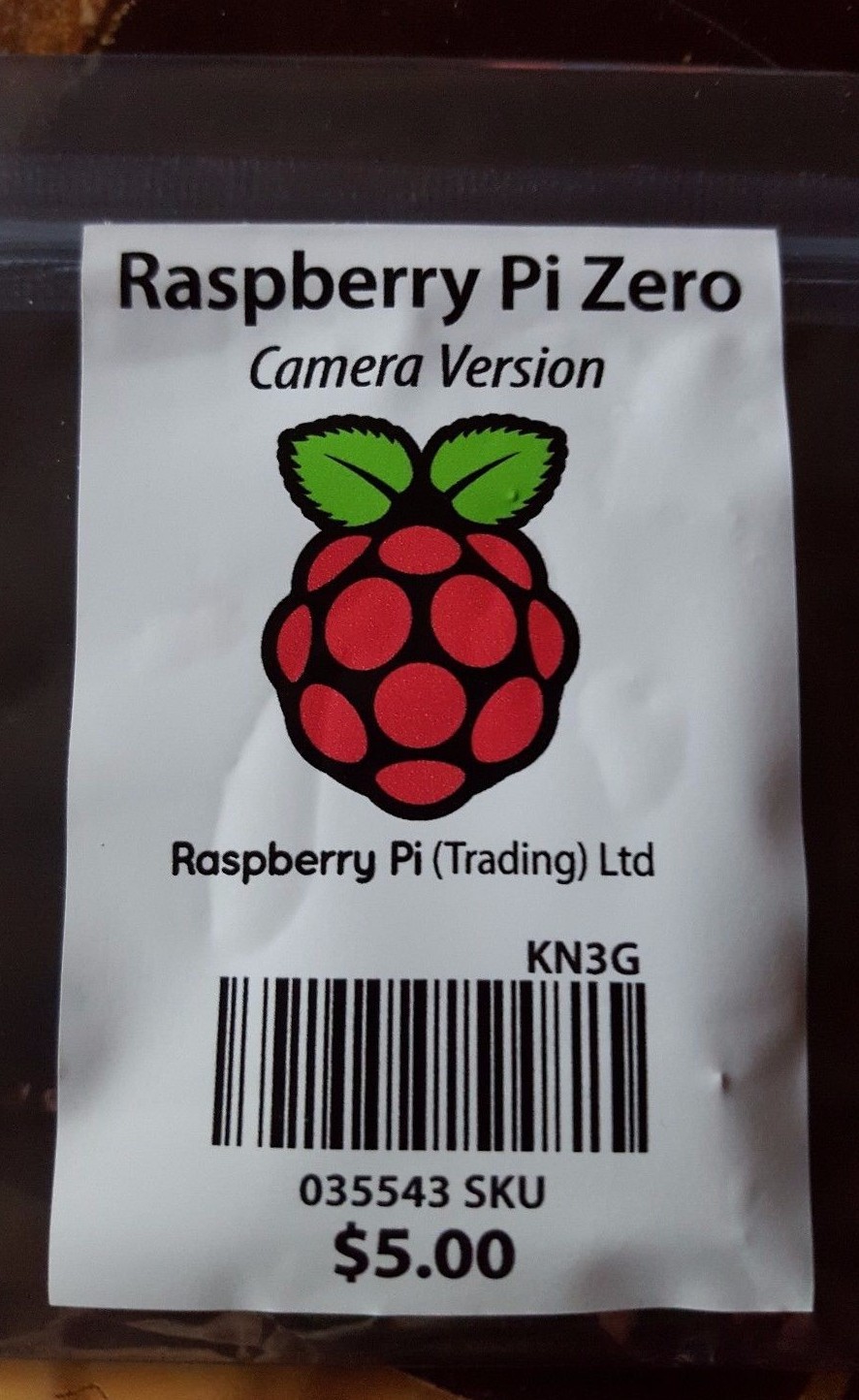 RASPBERRY PI ZERO – CAMERA VERSION 1.3 – BRAND NEW SEALED IN THE BOX