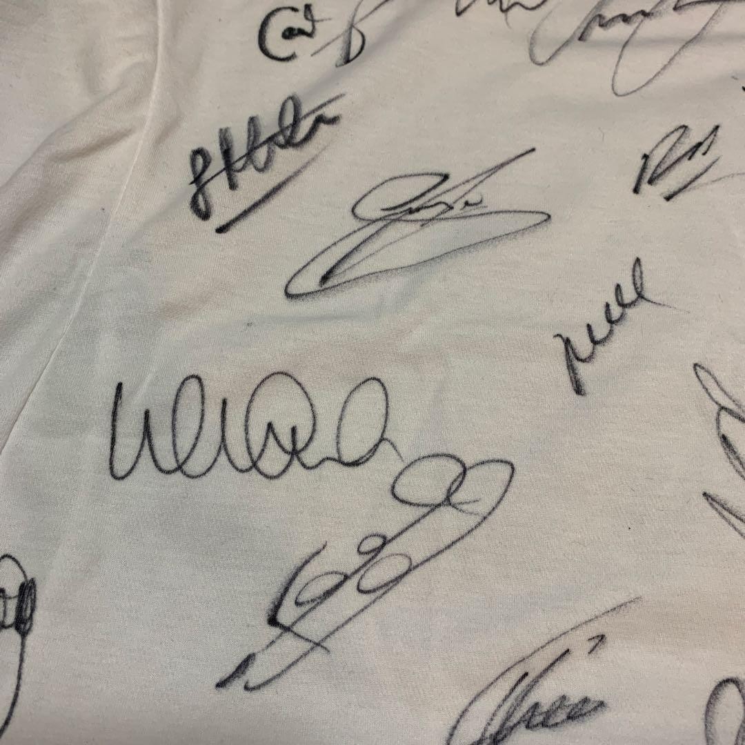 England Soccer Player Signed Polo Shirt Umbro White England Emblem Used