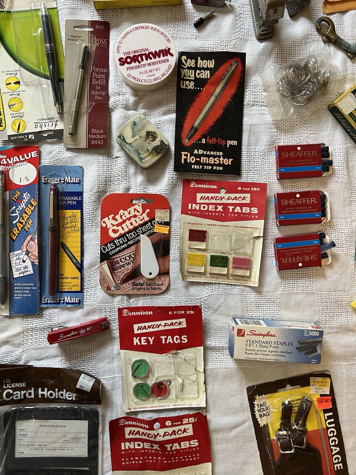 VINTAGE JUNK DRAWER LOT OF Home Office Type Items – 1970’s Tale Look ZOOM IN!!!