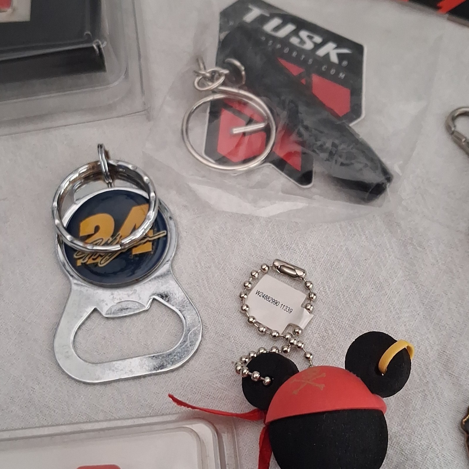 Mixed Keychain & Bottle Opener Lot: Disney Haunted Mansion,Kellogg’s, MSR