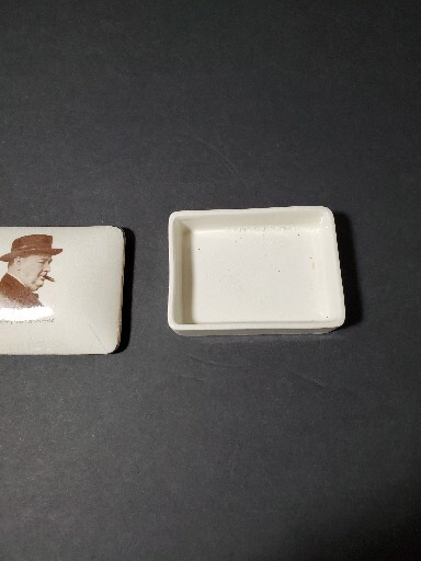 Winston Churchill Vintage Trinket Box, L & Sons LTD. Made in England.