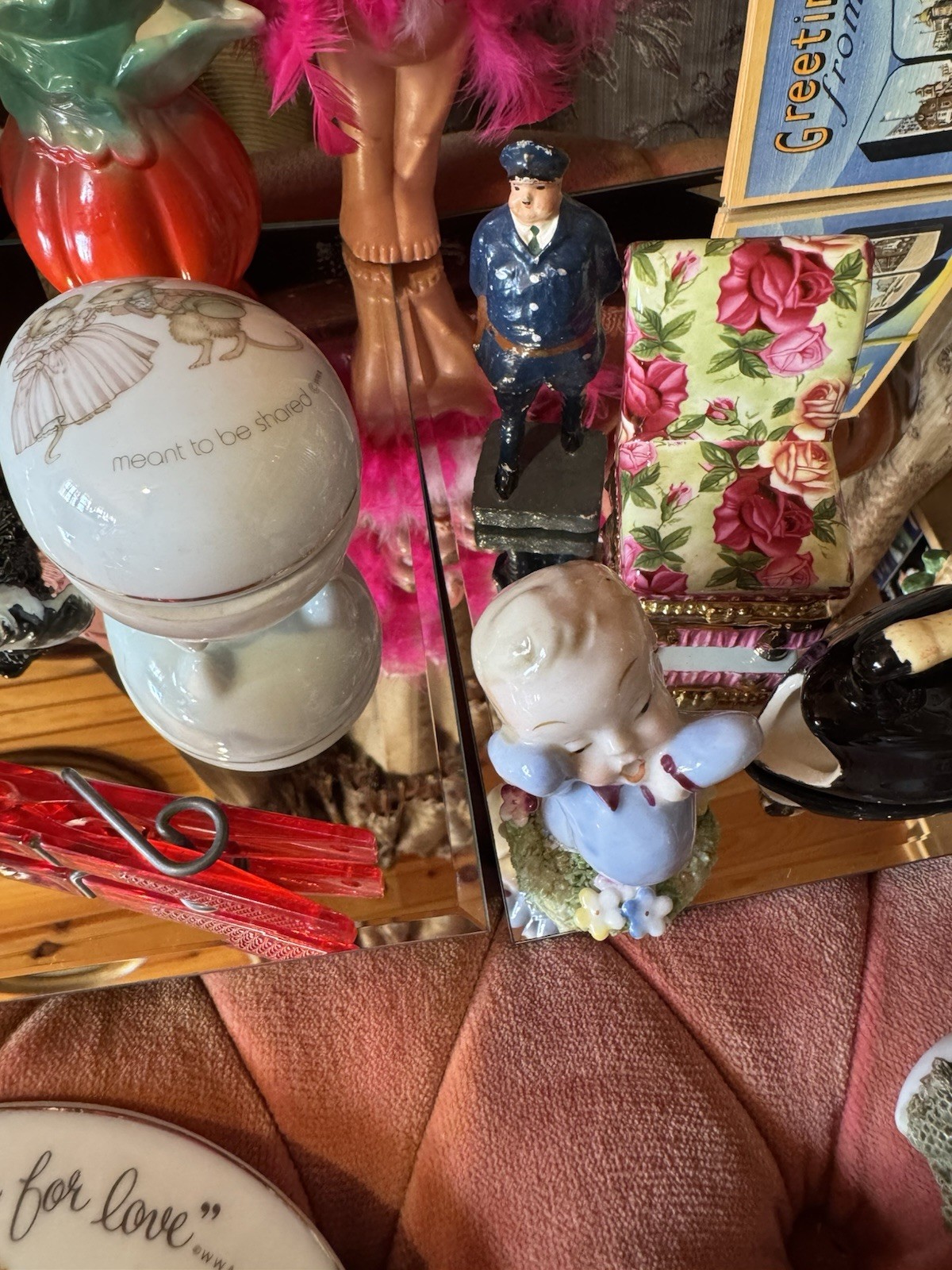 Vintage Junk Drawer Lot Of Figurines, Trinket Boxes, Collectibles Free Shipping