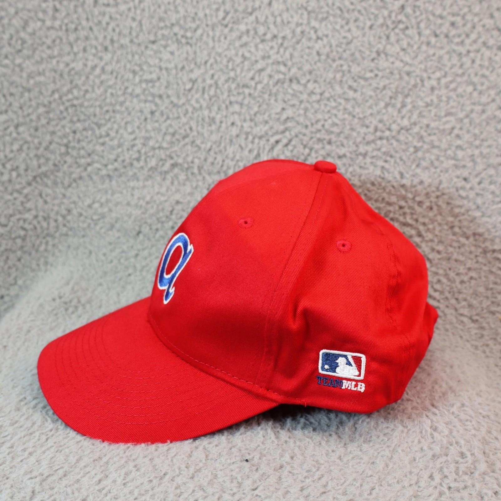 Atlanta Braves Hat Cap Strap Back Red MLB Script A
