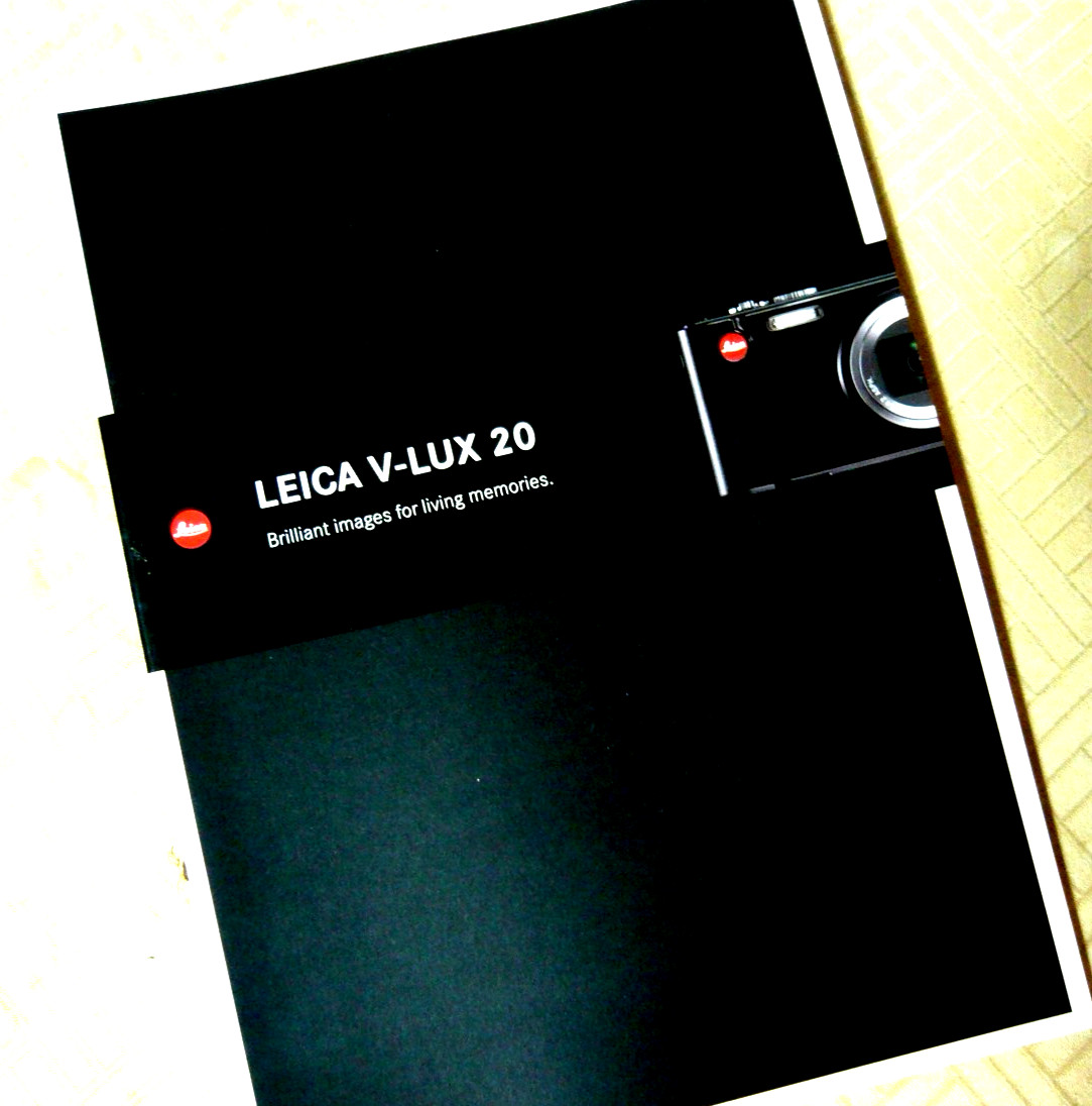 The Leica V Lux 20 camera , 24 page genuine publication, english. Superb!