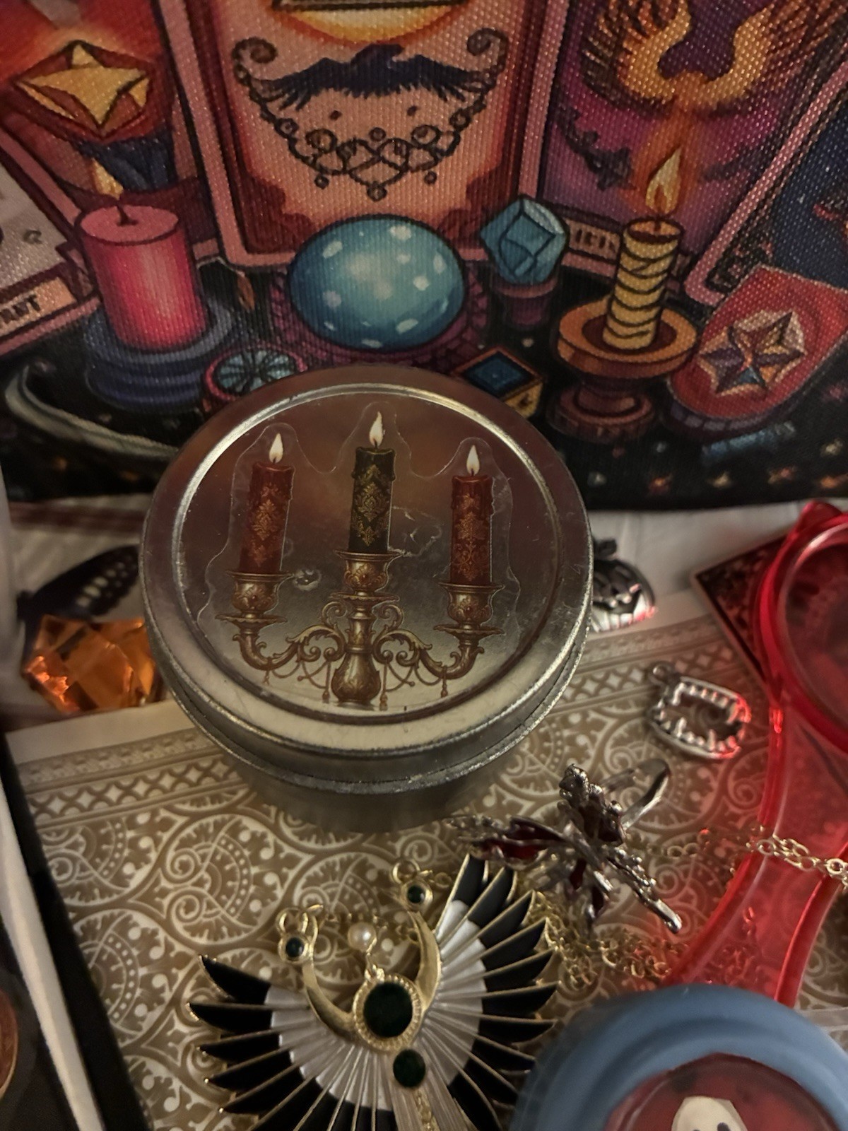 Ghost Log Booklet Goddess Figurine Tarot Pouch Charms Junk Drawer Wicca Art Lot