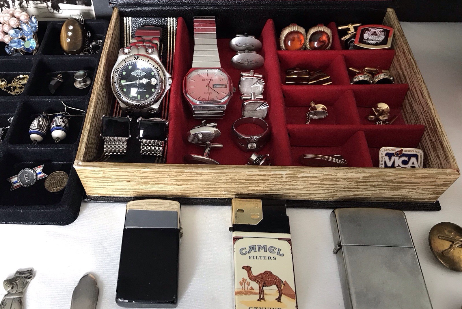 VTG/Antique Estate/Auction ~ Coins/Sterling/Knives/Jewelry/Lighters/Stamps 150+