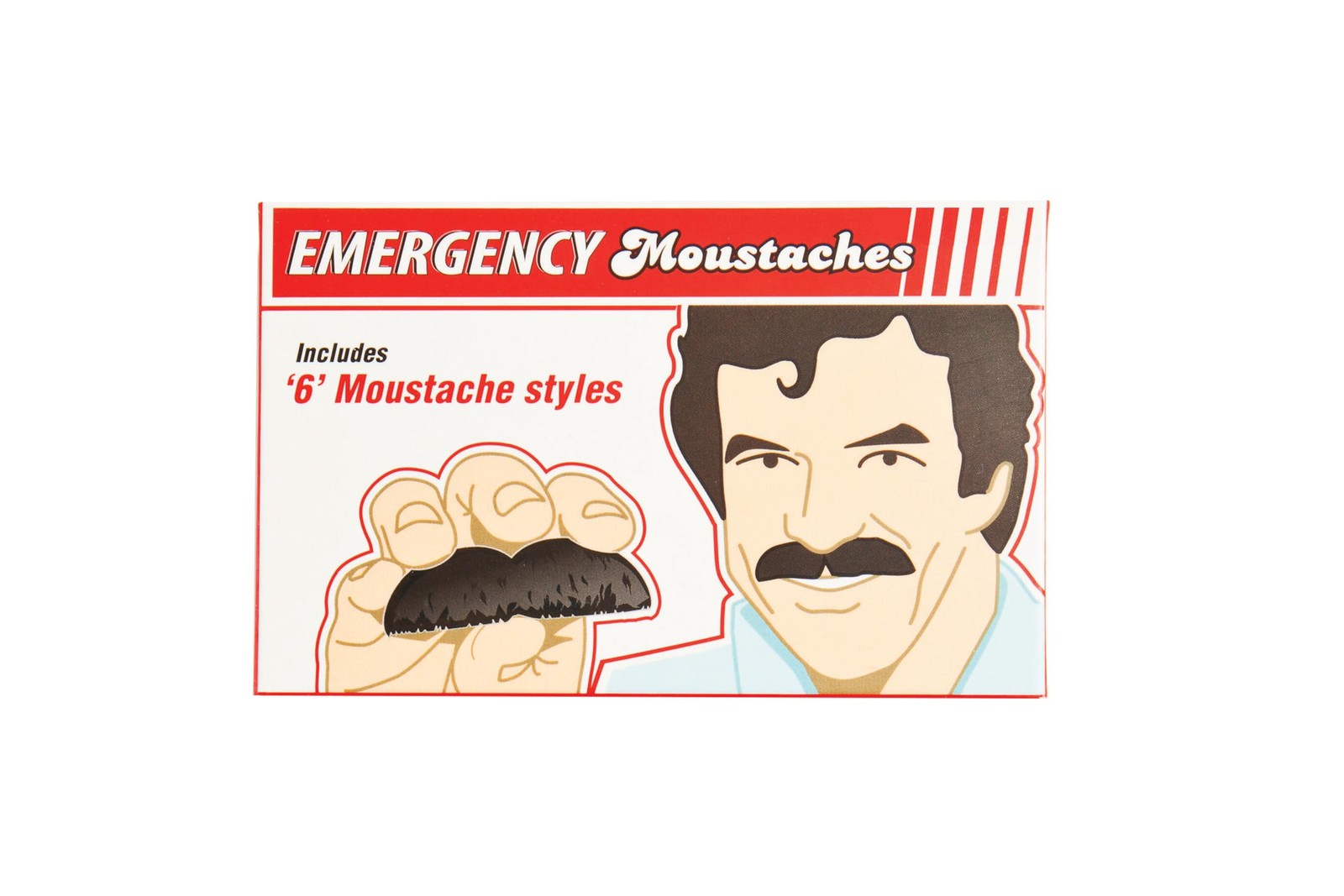 Spinning Hat Emergency Mustaches, Set of 6, Styles