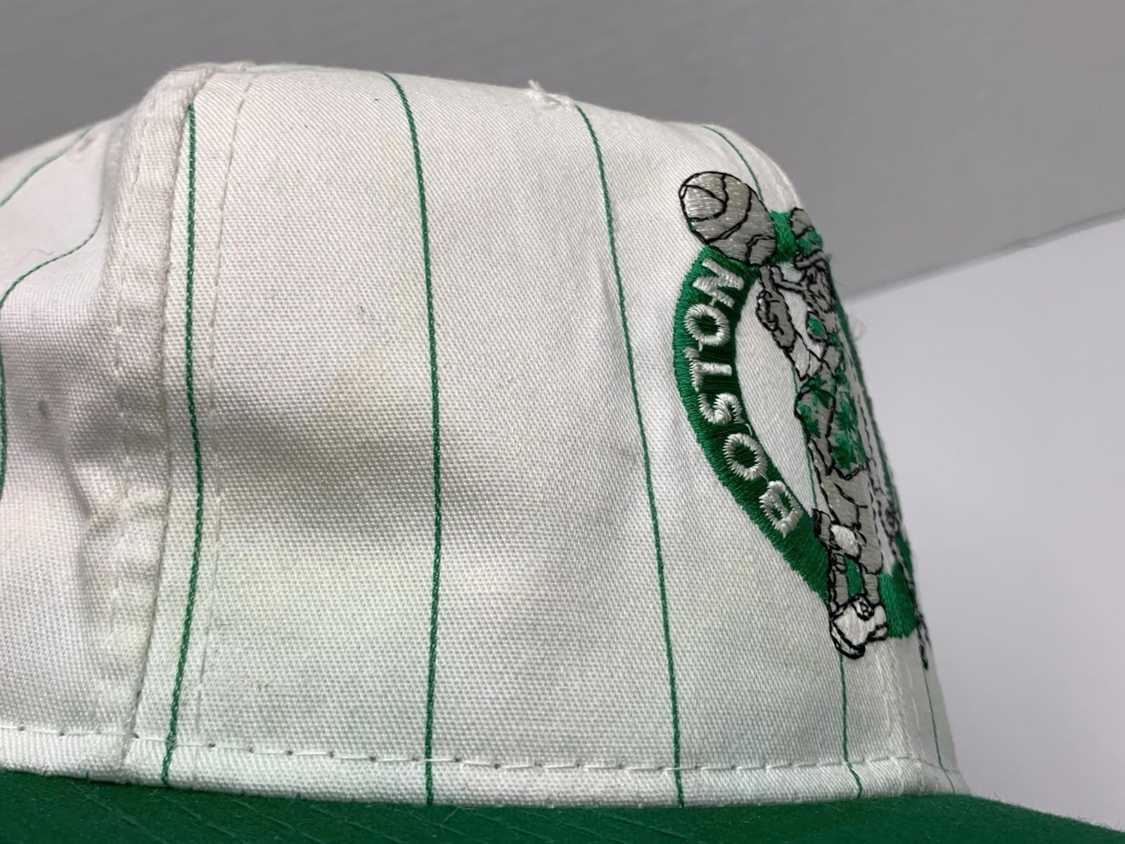 Vintage Boston Celtics Thin Pinstripe Starter SnapBack Embroidered Hat P130