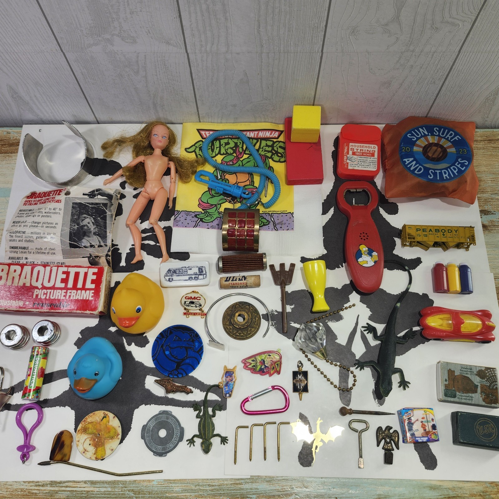 Mixed Media Lot Assemblage Art Junk Drawer Lot Vintage to Now 50 pcs