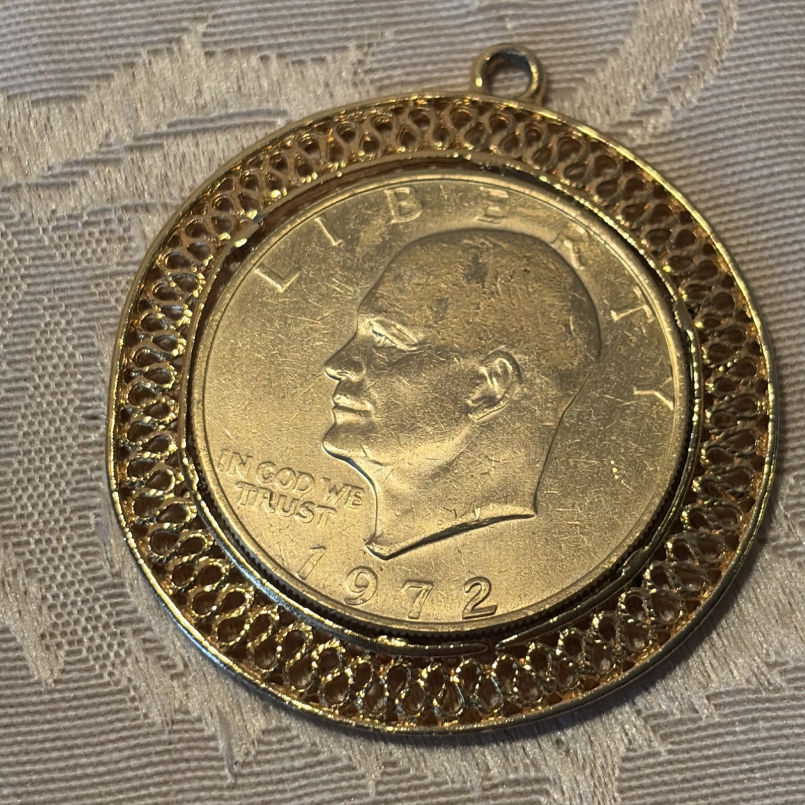 Vintage Coin Necklace Lot Men’s Jewelry Kennedy, Eisenhower Indian Head Coins 3