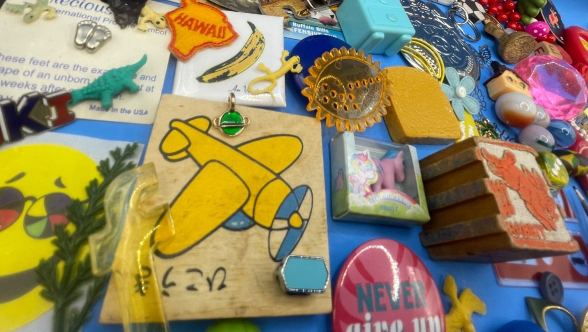 Fun, Quirky, Junk, Found Objects, Mixed AssemblagebCurio Art DIY Lot Trinkets 4B