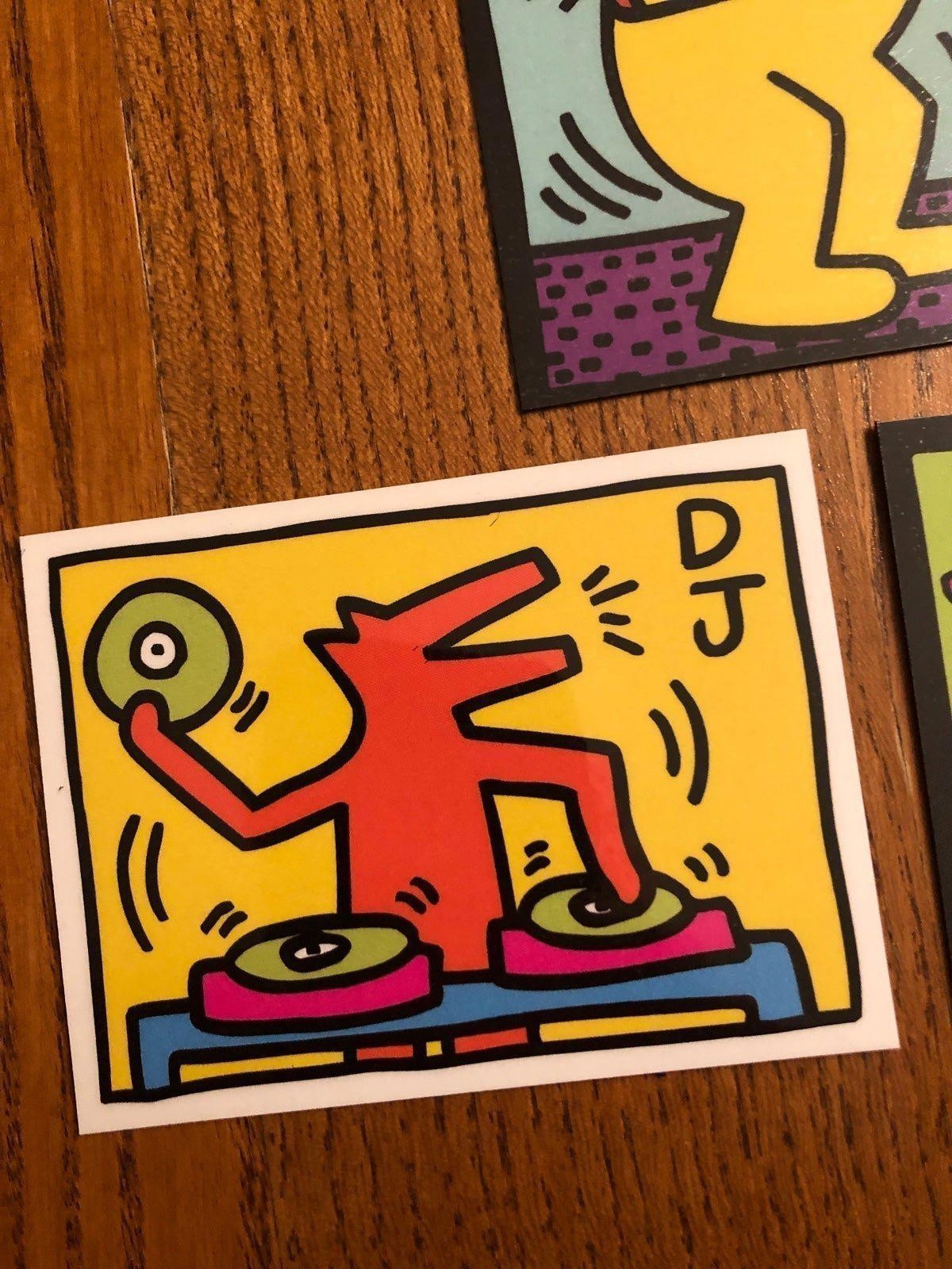 Keith Haring fridge magnets Modern pop art decor funny friends gift idea