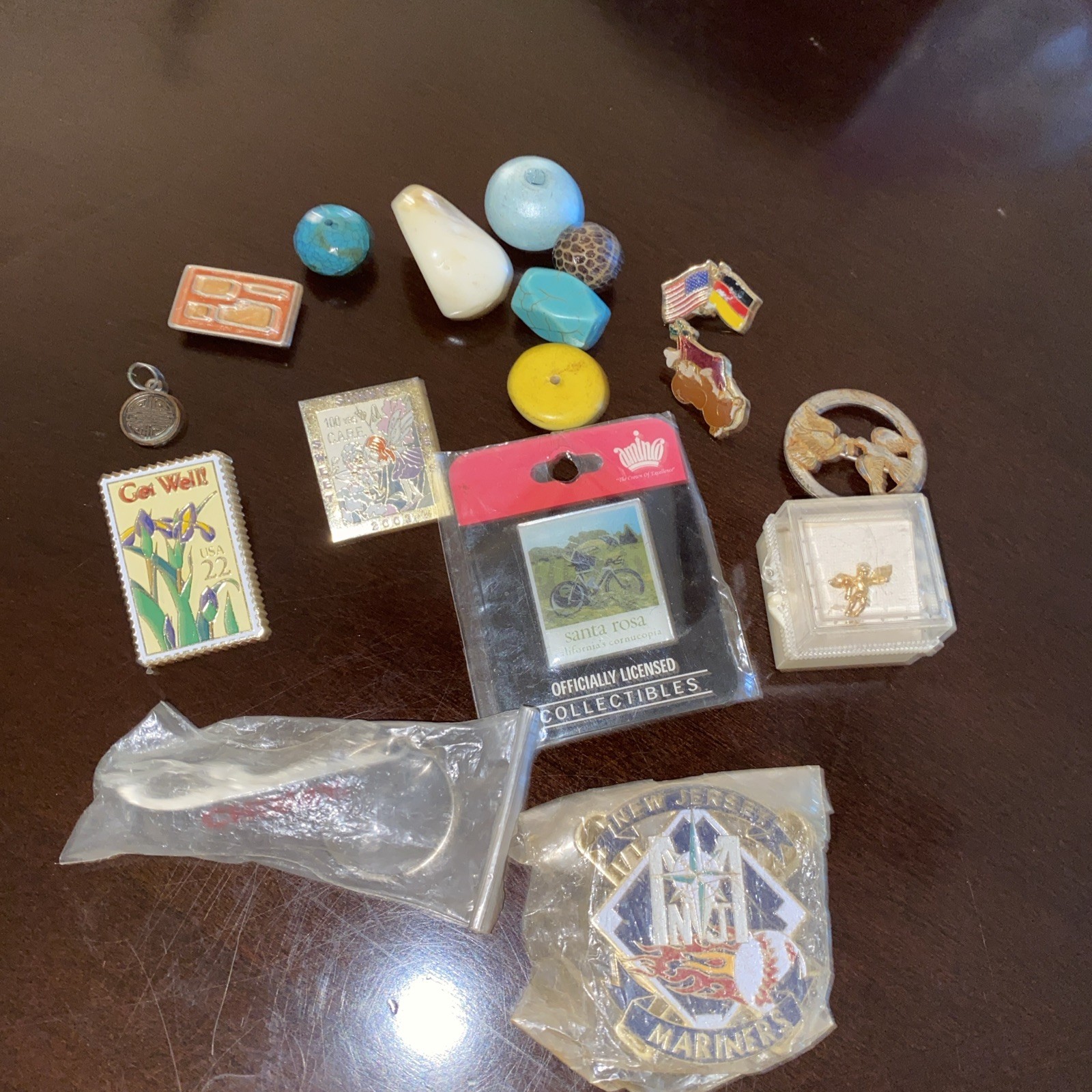 Junk Drawer Cleanout Multiple Items Vintage Pin