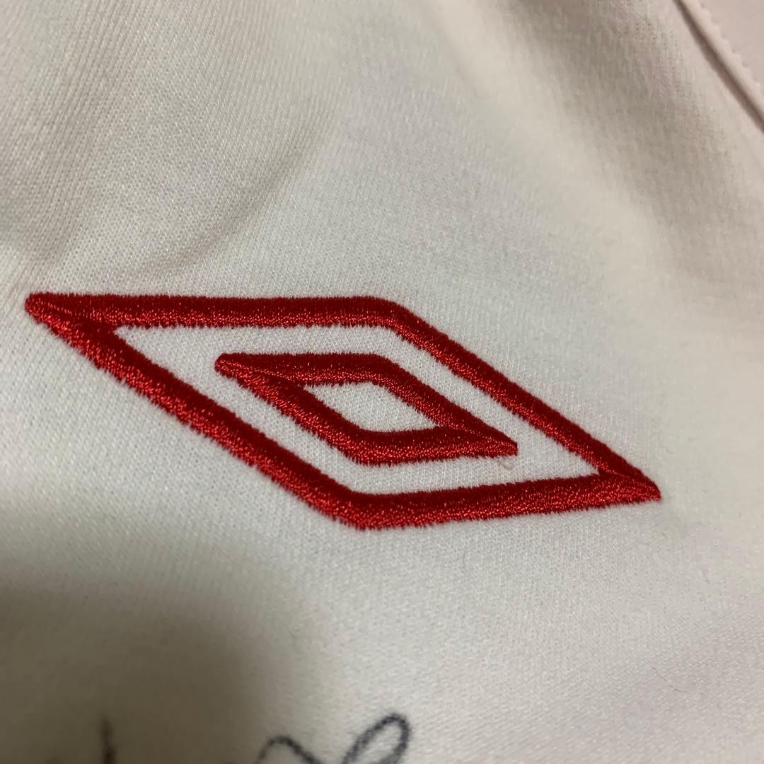 England Soccer Player Signed Polo Shirt Umbro White England Emblem Used
