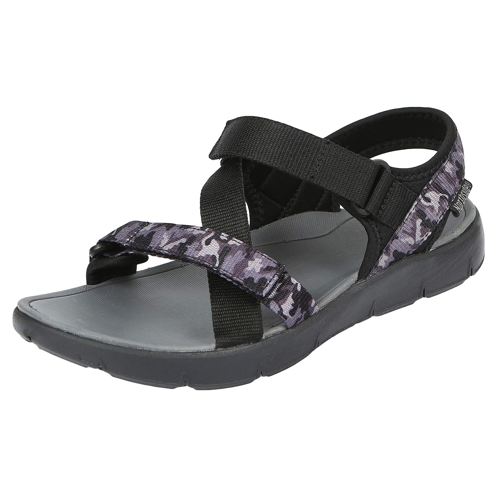 Northside Women’s Sport Athletic Sandal, Black/Camo, 8