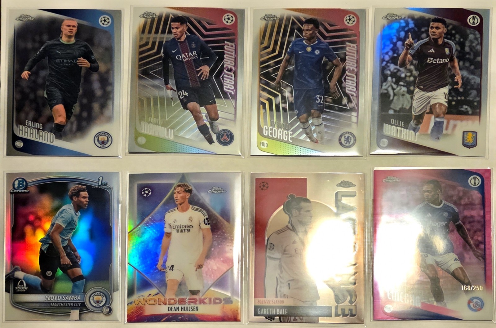 2026 Topps Chrome UEFA Soccer Hits, Inserts & Rookie lot (x26 cards, RC)