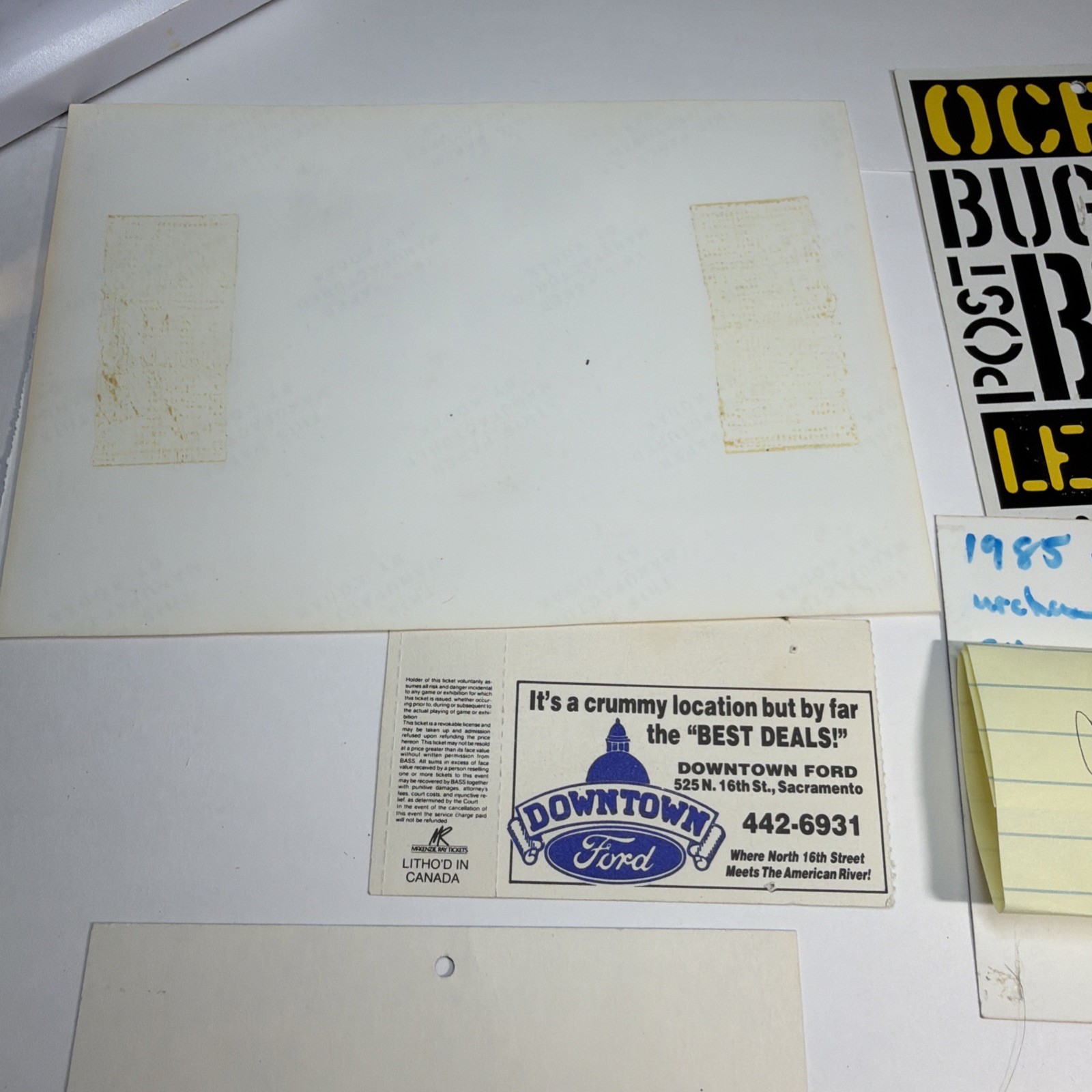 1980s & 90’s Nostalgia Lot Bugle Boy, Car Photos, Concert Ticket Stubs & More